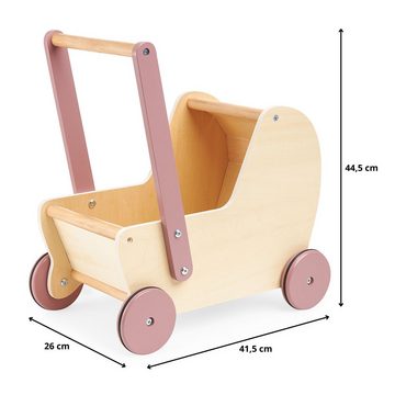 Mamabrum Lauflernhilfe Kinderwagen für Puppen aus Holz