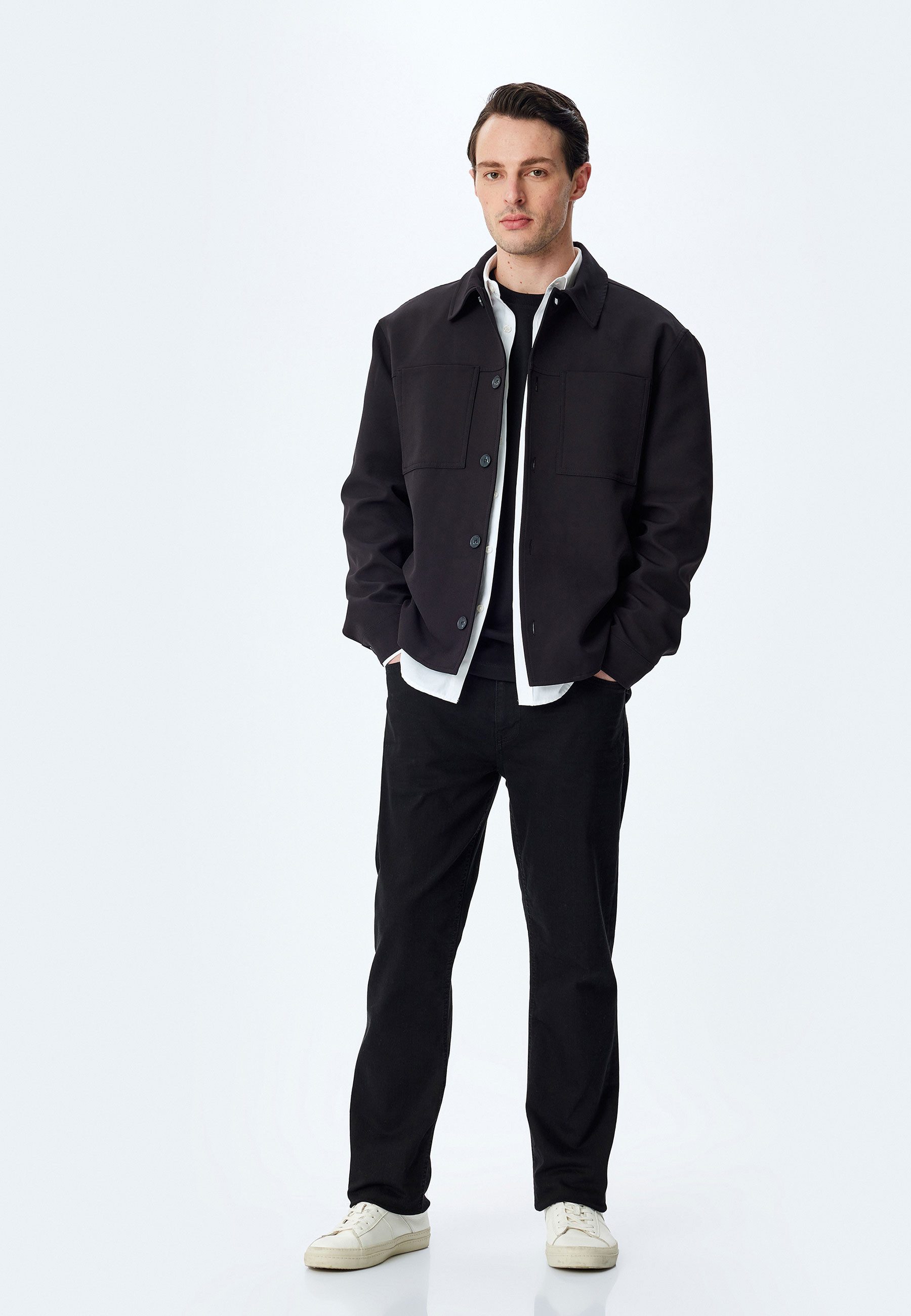 3/4-Jeans Denim Straight Straight-Jeans