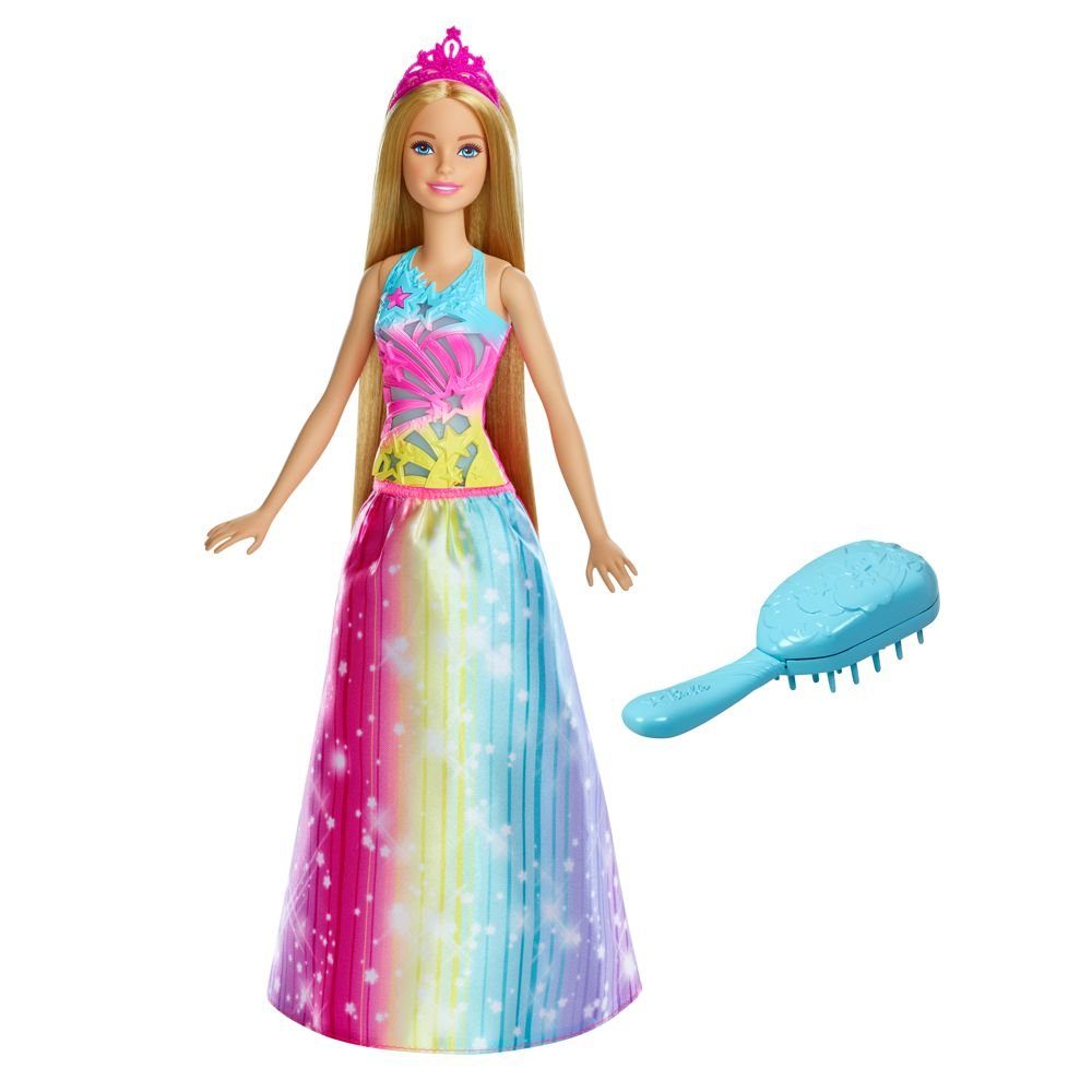 Puppe Prinzessin Barbie Mattel® Anziehpuppe Haarspiel Mattel Magisches Barbie Regenbogen