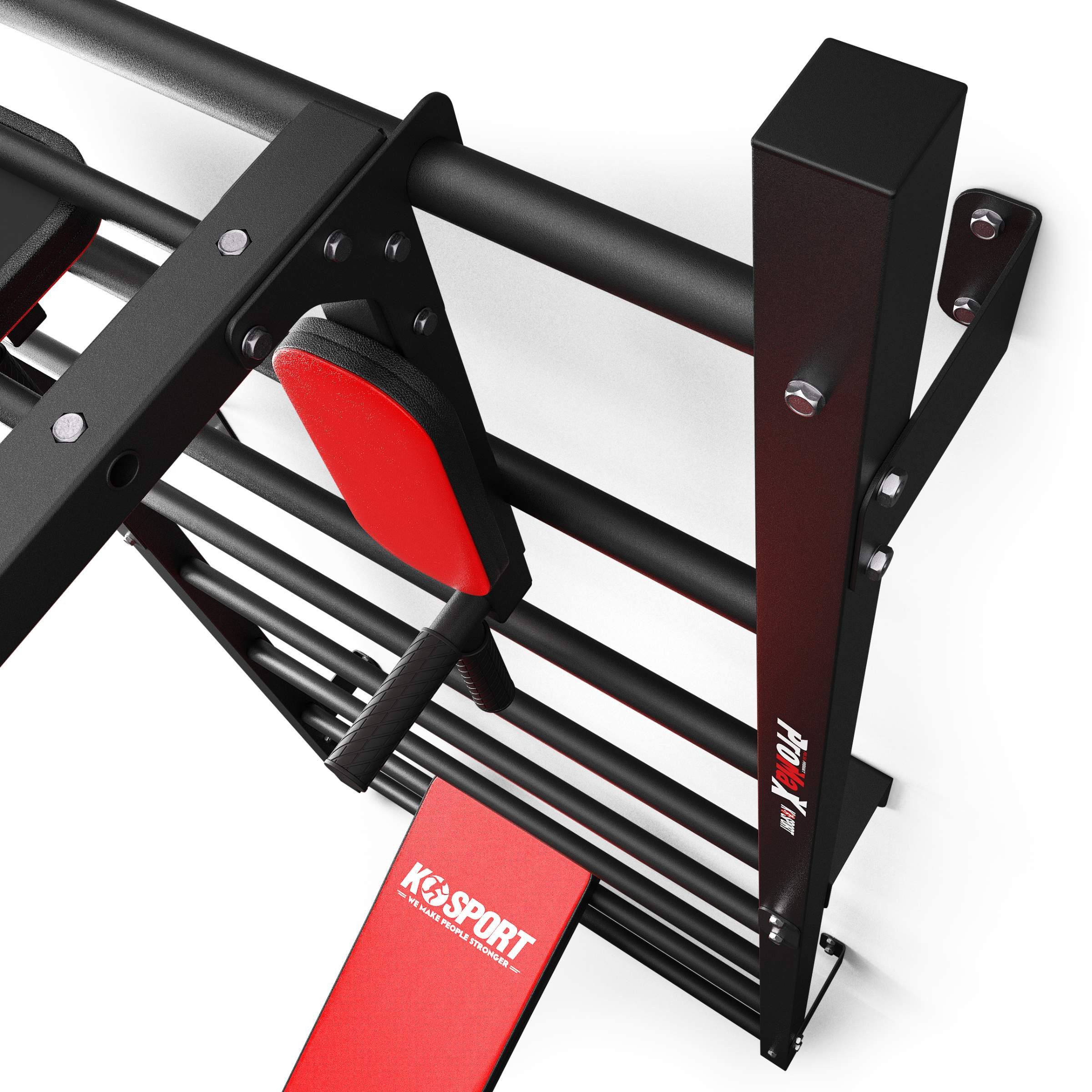 K-SPORT Kraftstation Sprossenwand+Dip Station, Klimmzugstange & Trainingsbank, (TRAININGSSET SPROSSENWAND MIT DIP STATION + KLIMMZUGSTANGE + BANK), Made in EU!