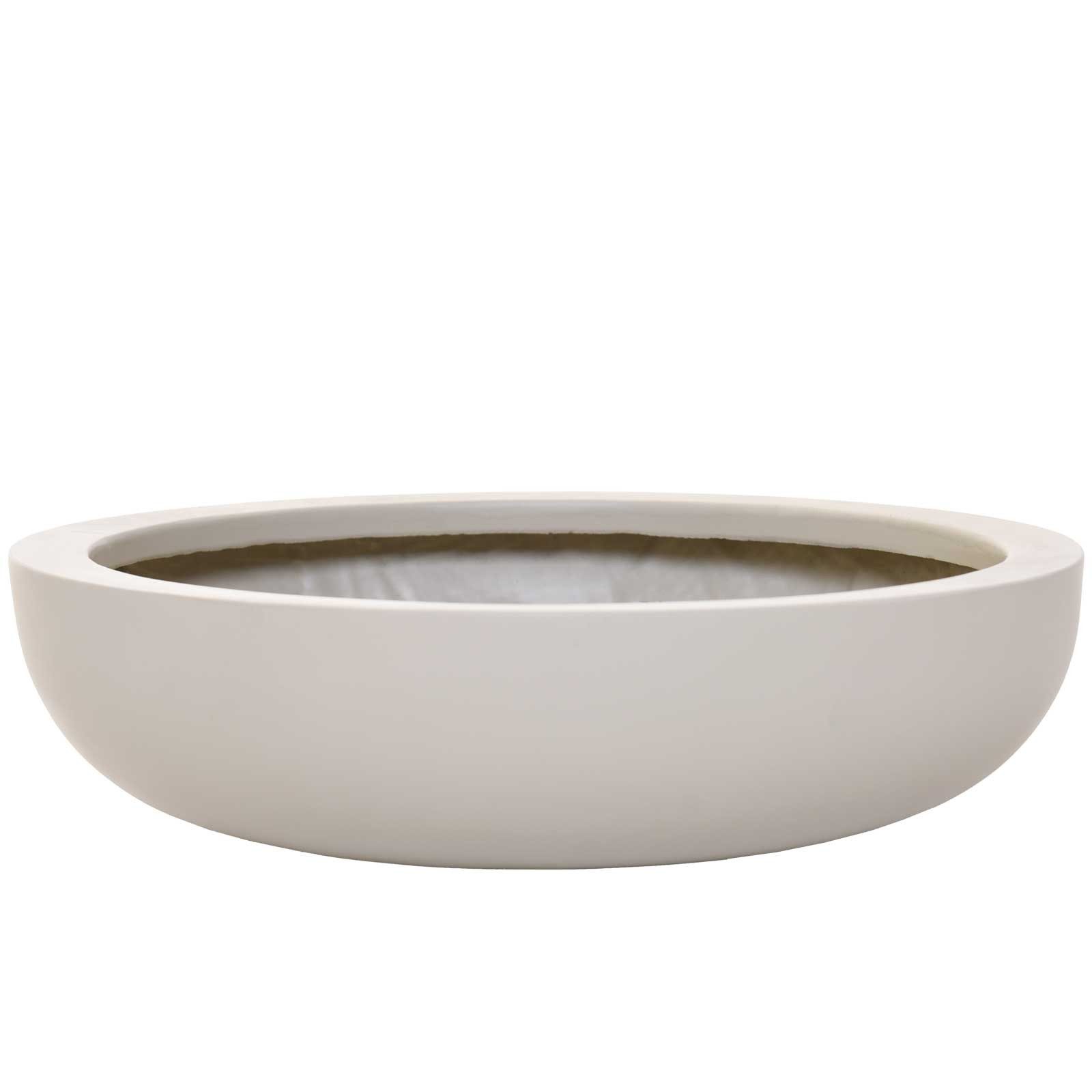 VIVANNO Pflanzschale Fiberglas PLANA Schale - Beige Matt (1 St), 34x34x9 cm