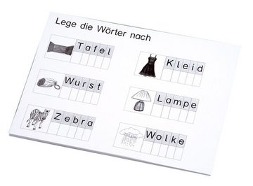 Betzold Lernspielzeug Lese-Magnetbox Zubehör 32 x Einlegeblätter Deutsch Lesen Lernen