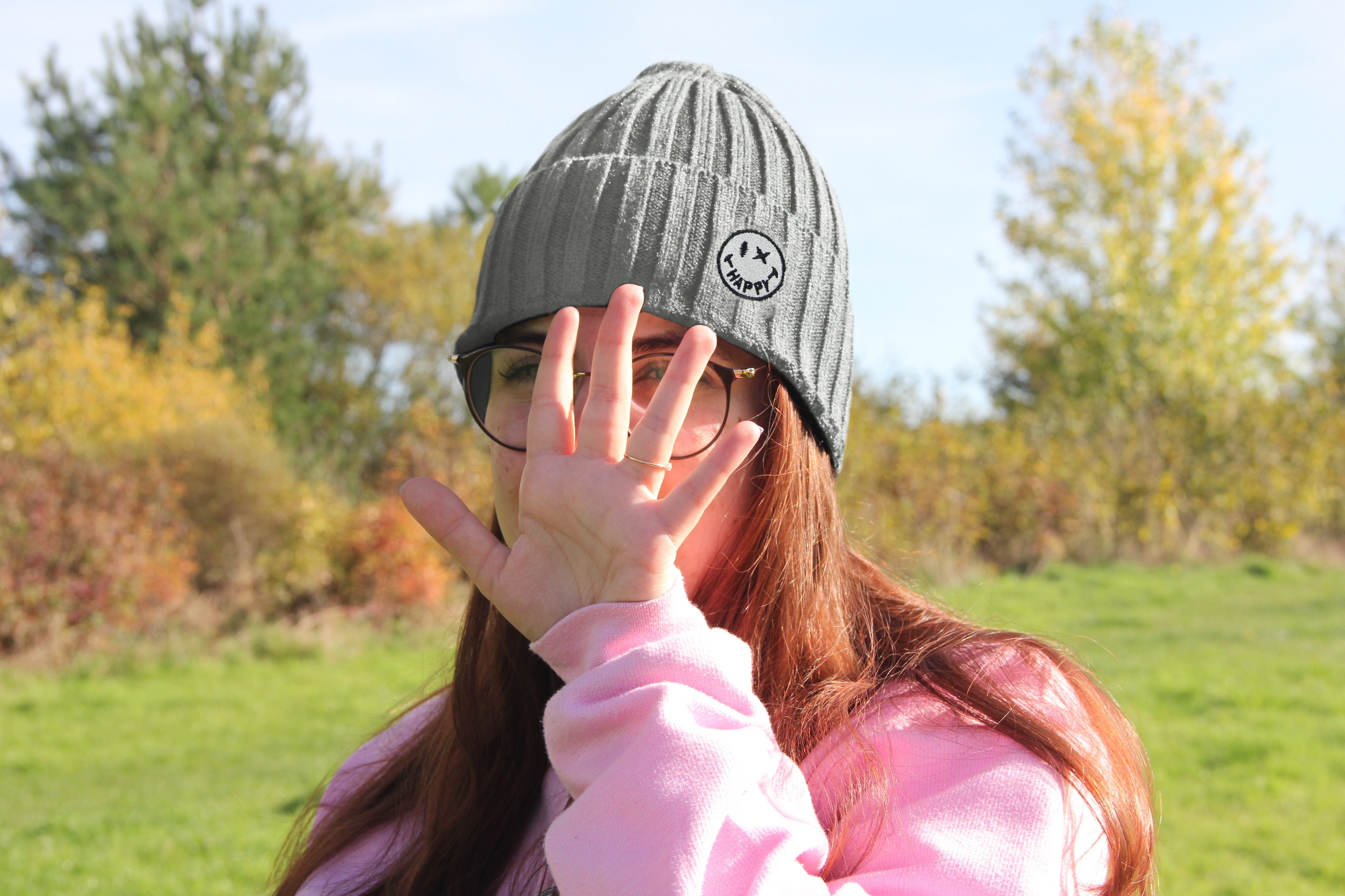 Frentree Strickmütze Strickmütze gefüttert mit warmem Innenfutter, One-Size Beanie