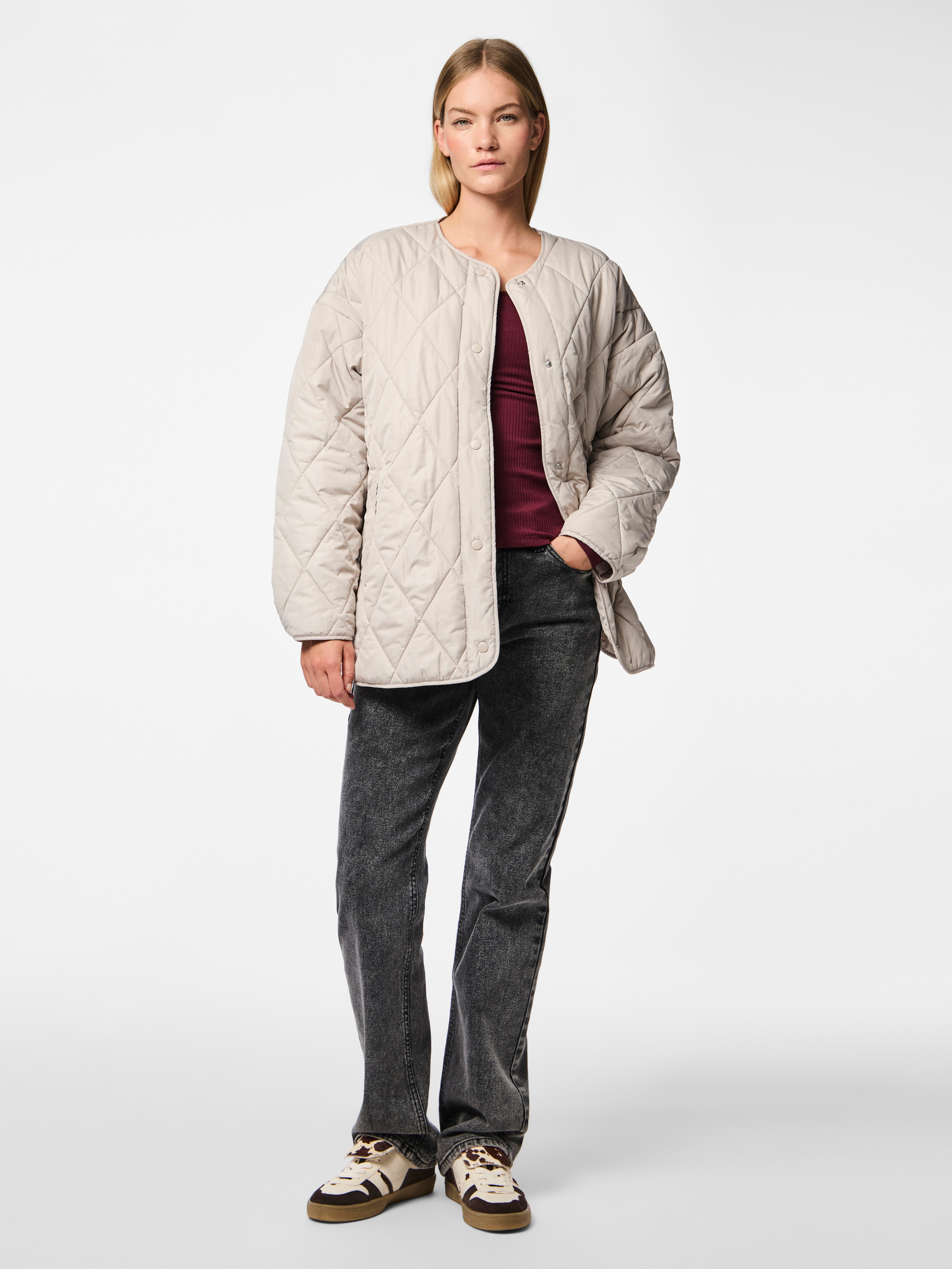 pieces Steppjacke PCSTELLA QUILTED JACKET NOOS BC Kunstfaser