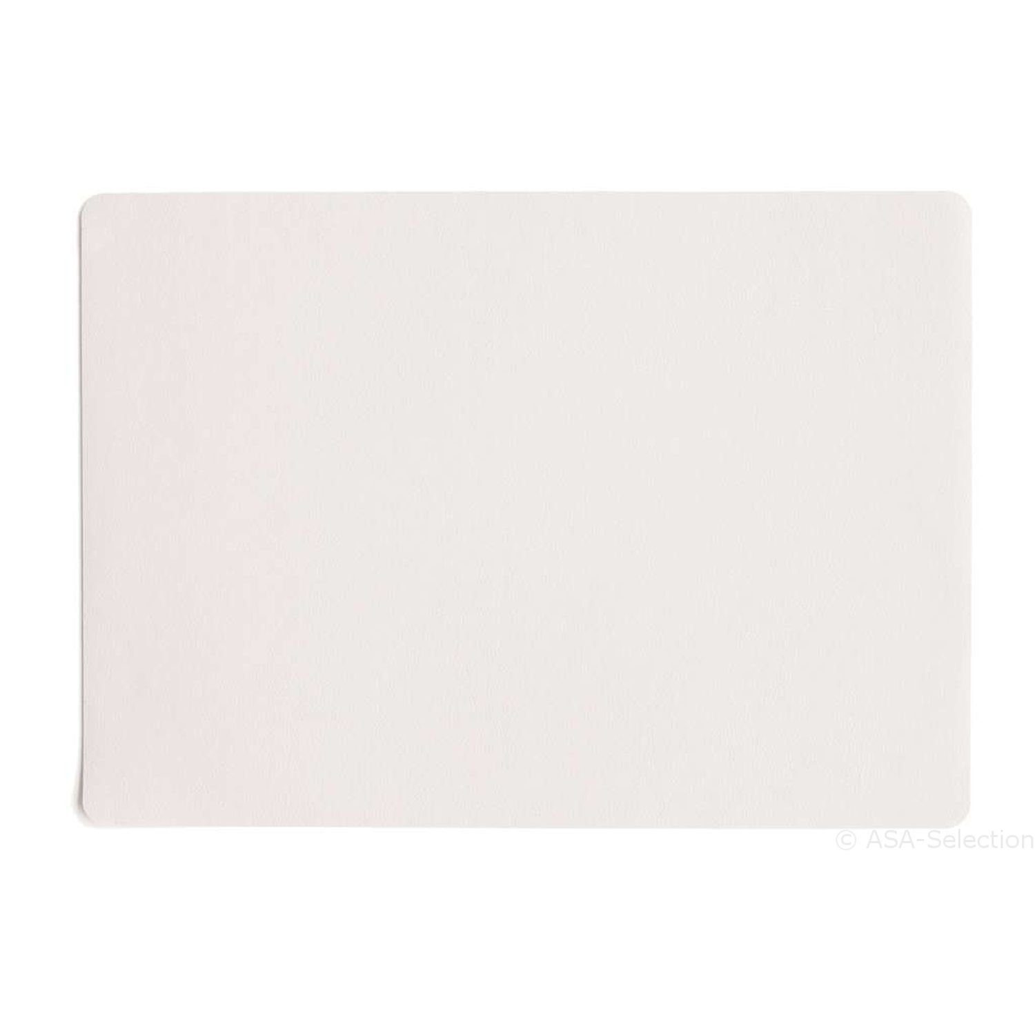 ASA SELECTION Platzset Leather Optic Weiß 46 x 33 cm, (6-St)