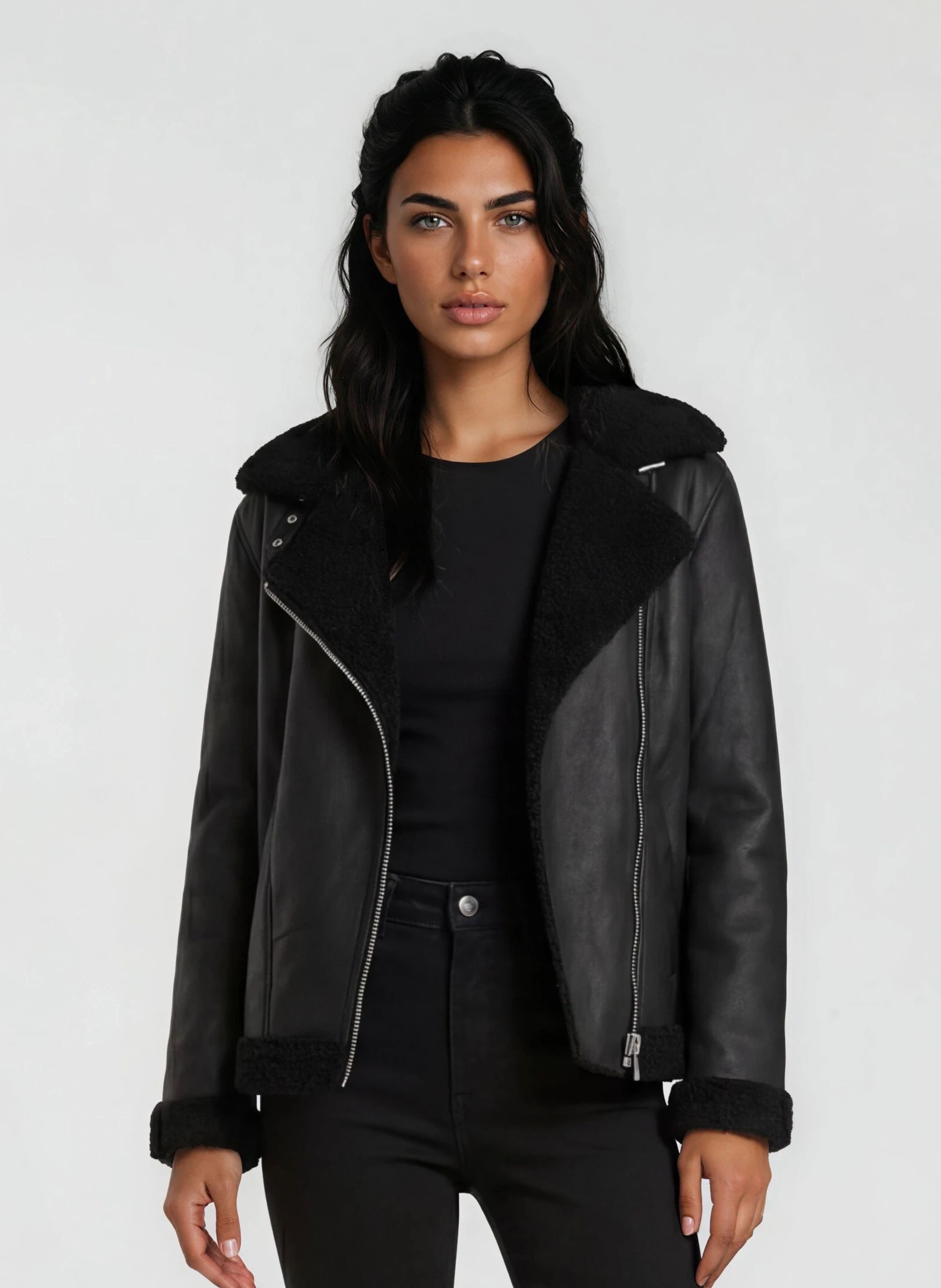 trueprodigy Lederjacke Alma Asymmetrischer Reißverschluss mit diversen Tedd günstig online kaufen