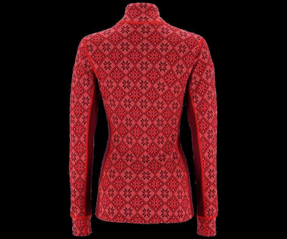 Traa Funktionsunterhemd Baselayer Merino Zip Wool - Half Rose Kari 100% ROUGE Top