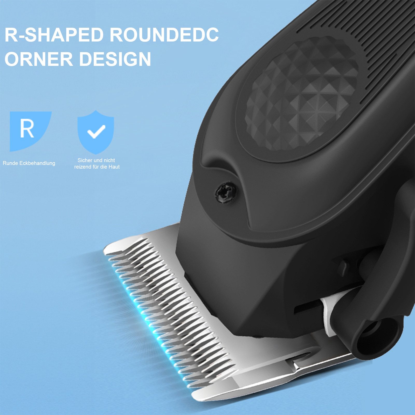 MODFU Haarschneider Herren Profi Elektrische Haartrimmer Bartschneider, mit LCD Display 1200mAh Akku 4 Aufsätze USB-Ladung, Edelstahlklinge Barttrimmer für Kopf Körper Konturenschnitt