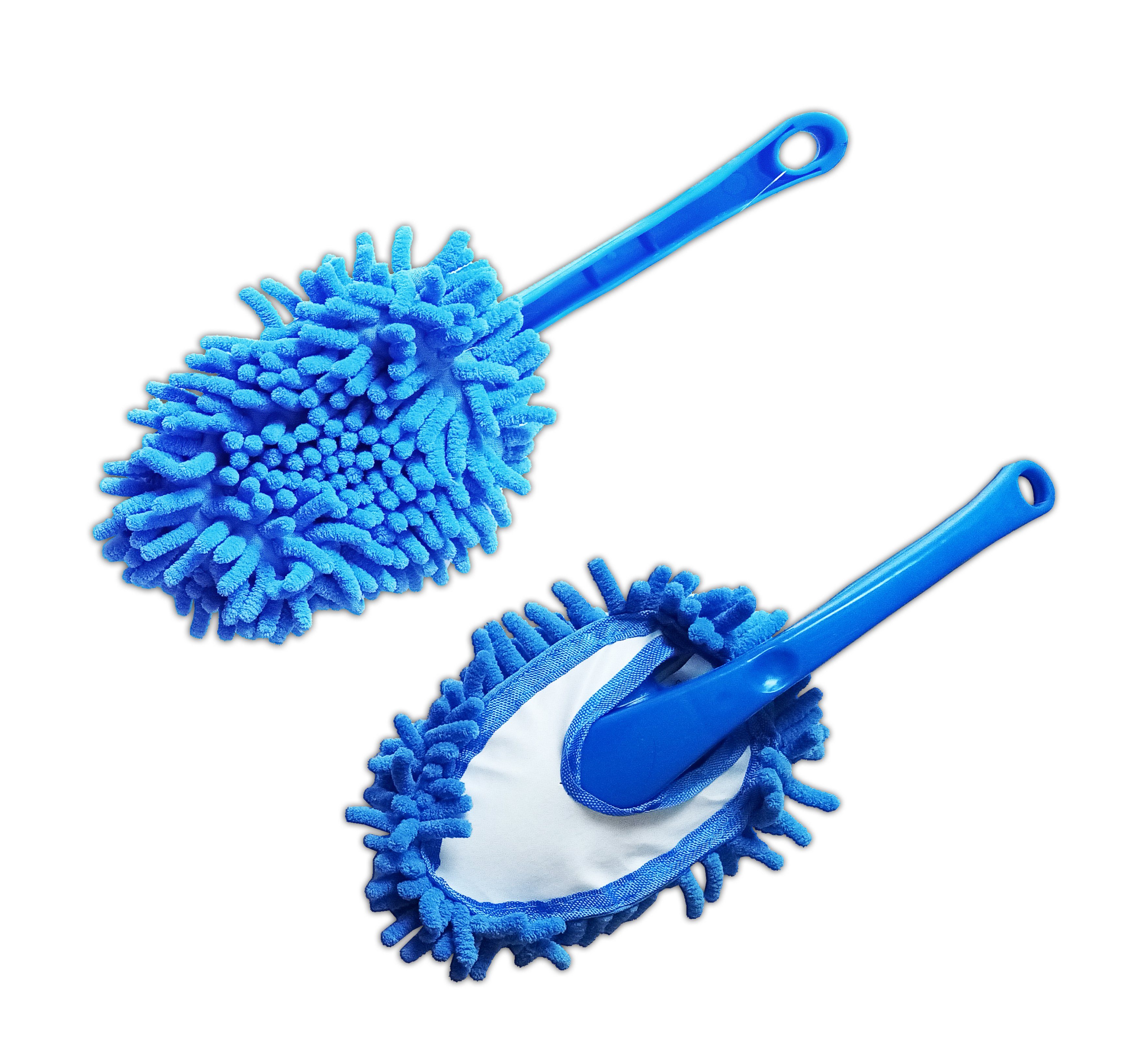 Reinex Staubwischer STAUBWISCHER 30cm mit Microfaser Bezug Chenille 20 (Blau), Staubmagnet Wedel Staubwedel