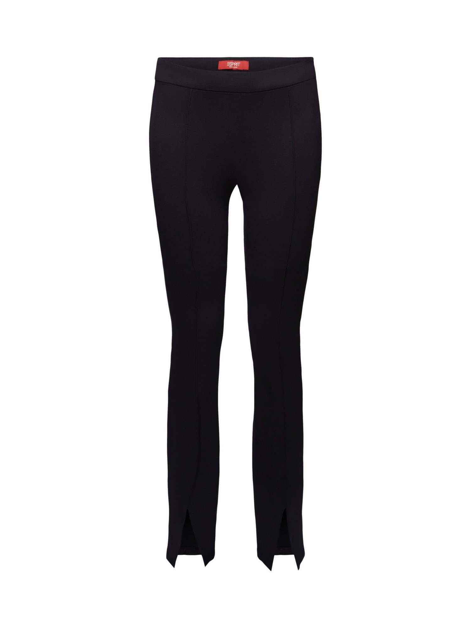 Esprit Bootcuthose Punto-Jersey-Hose mit geschlitztem Saum BLACK