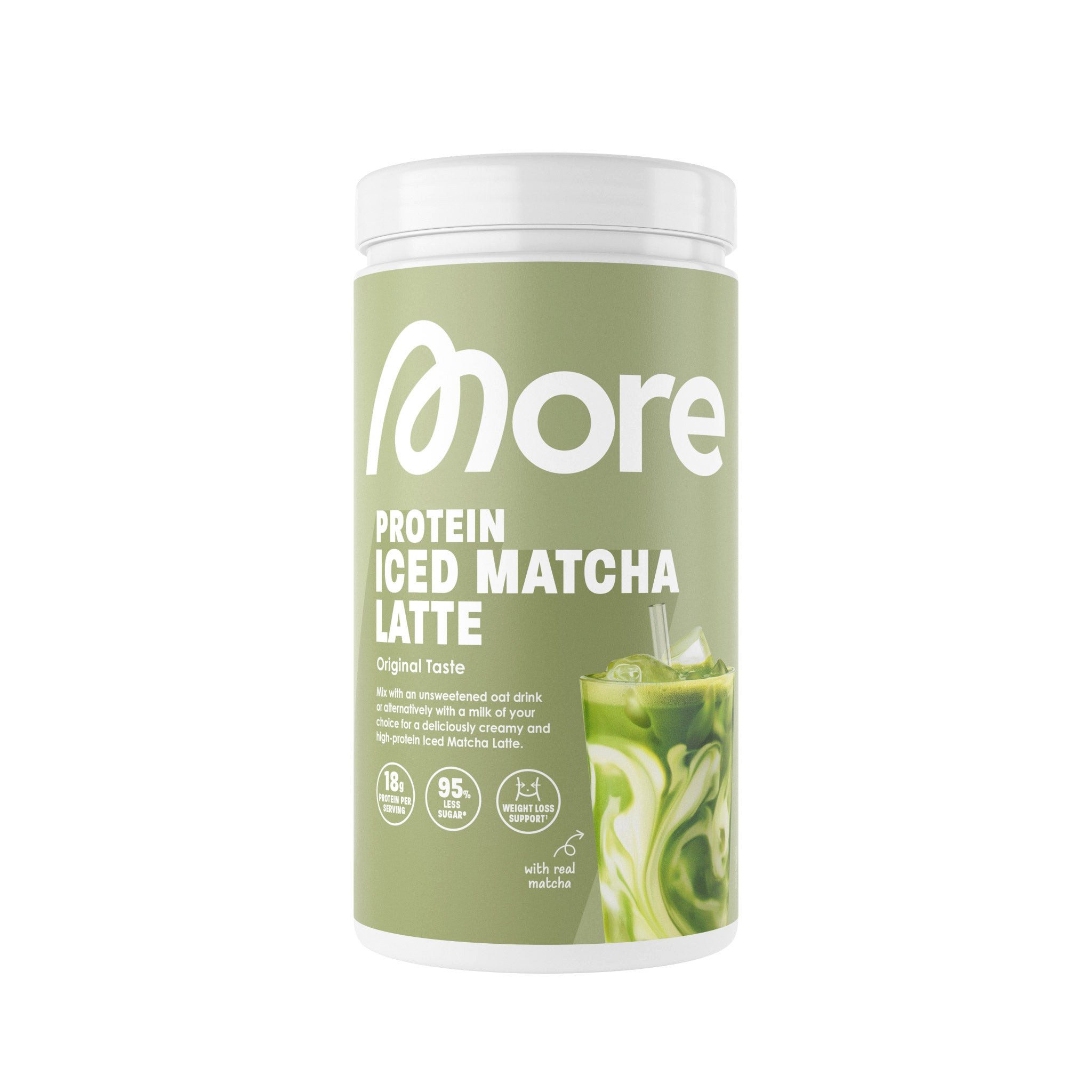 More Nutrition More Nutrition Protein Iced MATCHA LATTE Original Taste Pulver 1, 1 er
