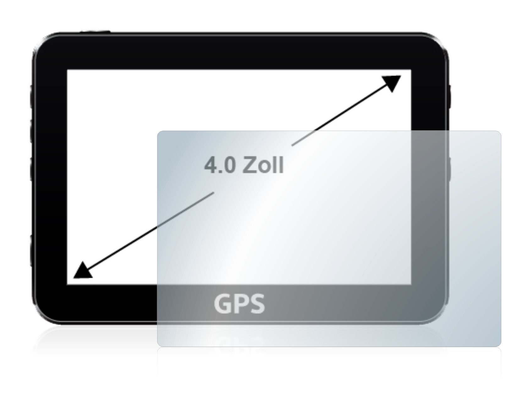 upscreen Schutzfolie für 10.2 cm (4 Zoll) [89 x 50.2 mm], Displayschutzfolie, Folie matt