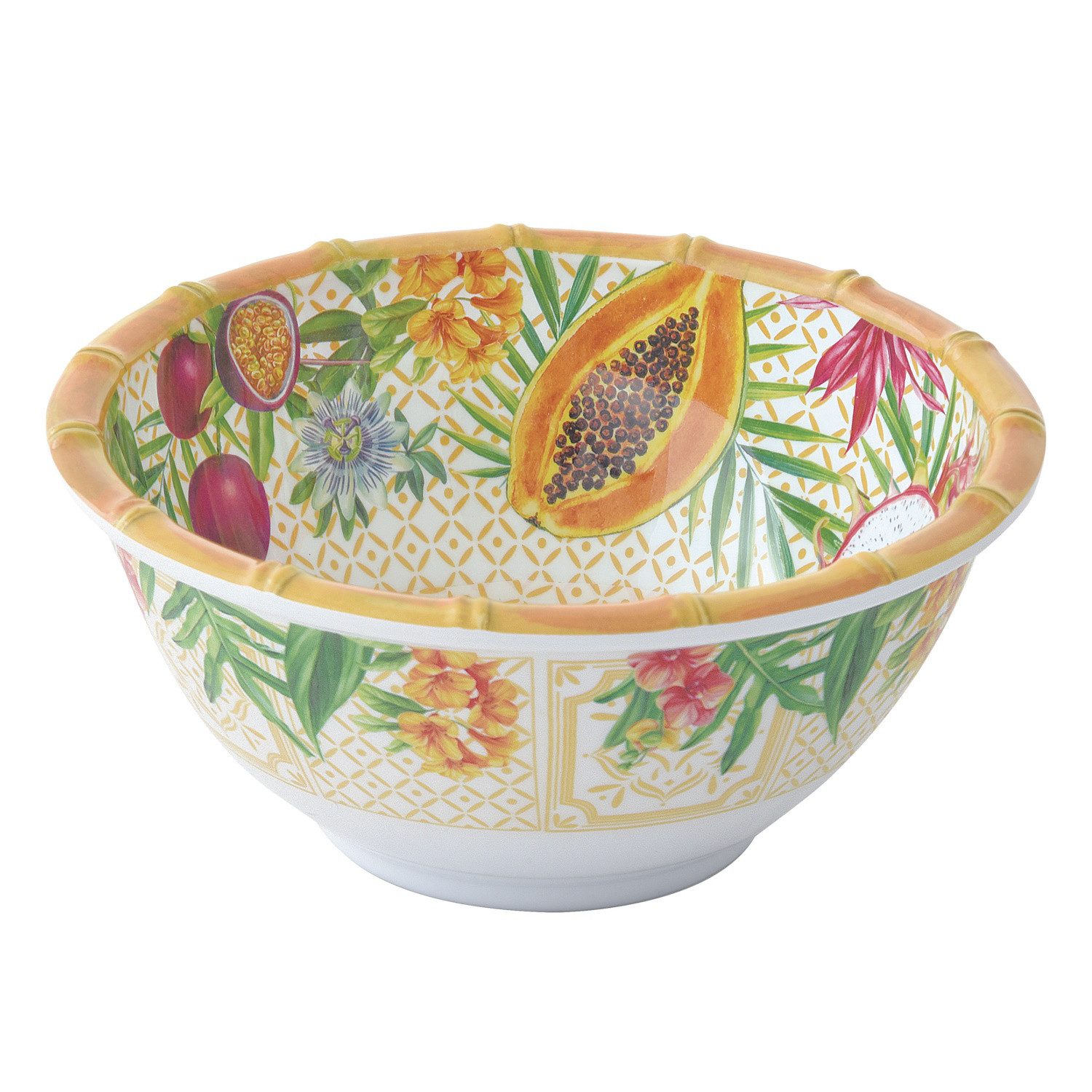 EasyLife Müslischüssel Porto Rico, Melamin, Spülmaschinengeeignet, Mehrfarbig, Früchte, H: 6.5cm
