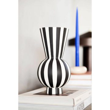 OYOY Dekovase Oyoy Vase Toppu Schwarz-Weiß (14,5x28 cm)