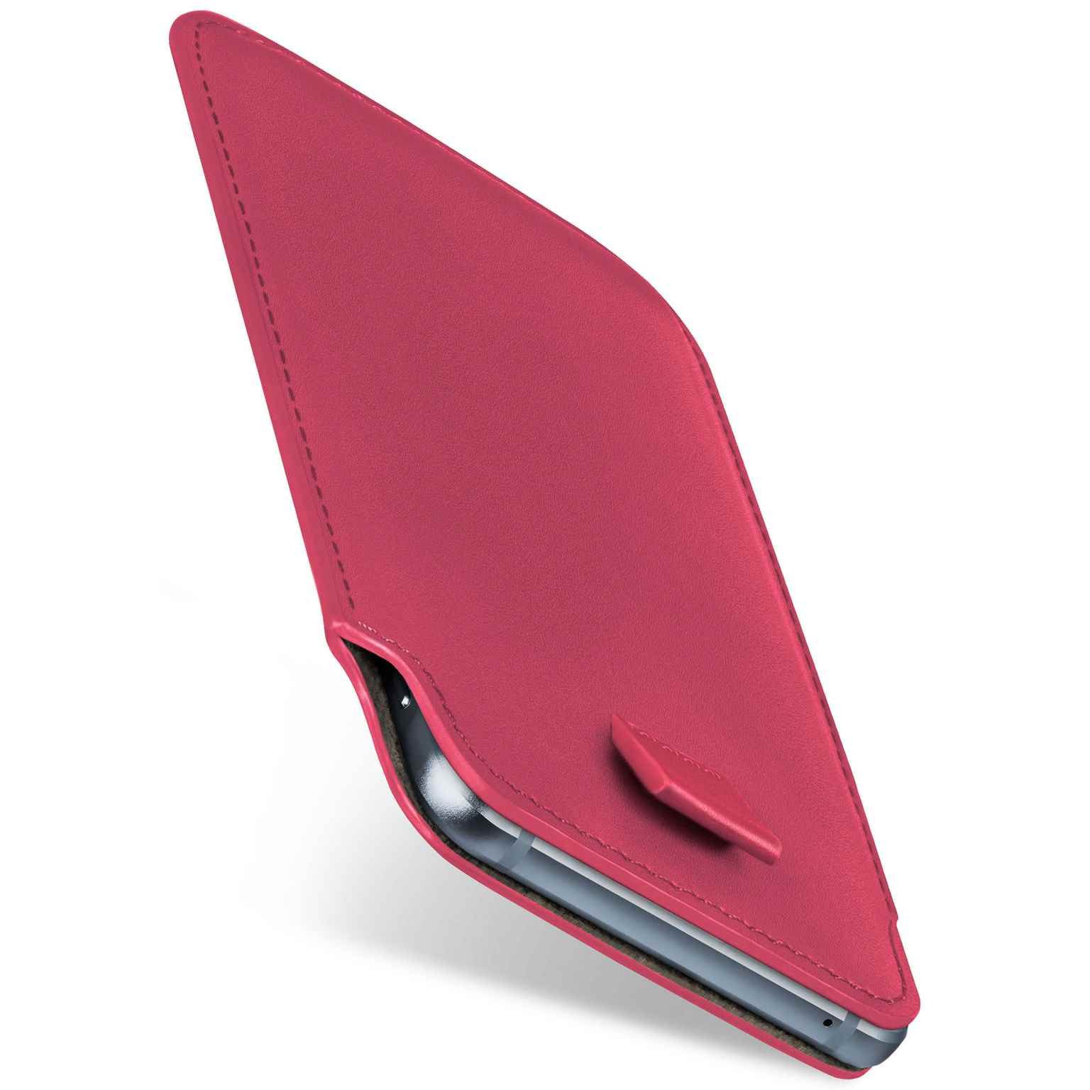 moex Handyhülle für Honor Magic V3 Hülle Leder Optik Pull Case Pink 7,92 Zoll, Holster Handytasche Schutzhülle Sleeve Hülle Etui 360 Grad Schutz Dünn