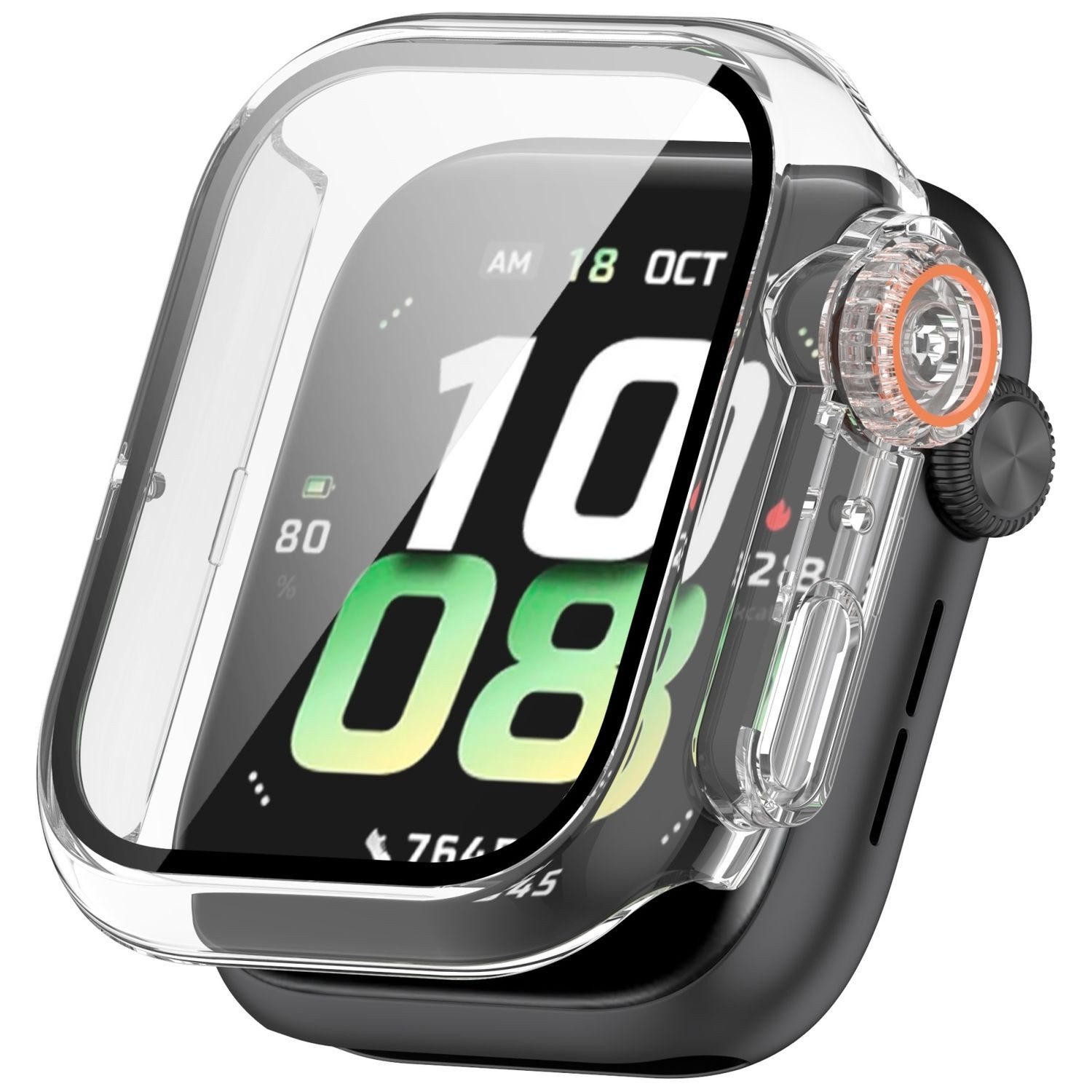 Wigento Smartwatch-Hülle Für Honor Watch 5 Kunststoff PC Smart Hülle + H9 Hart Glas Transparent, Schutzhülle aus PC + Hart Glas für Rundumschutz