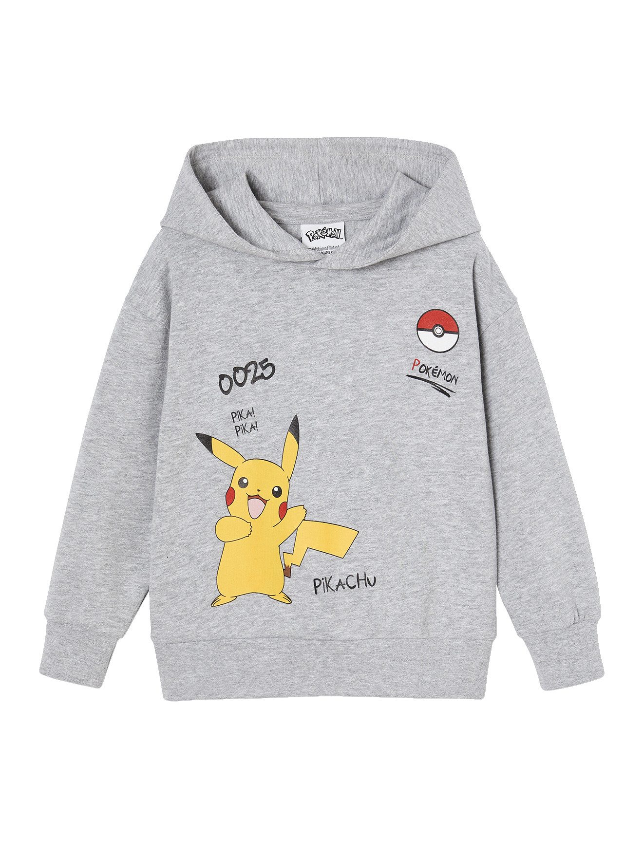 vertbaudet Fleecepullover Kinder Kapuzensweatshirt POKEMON