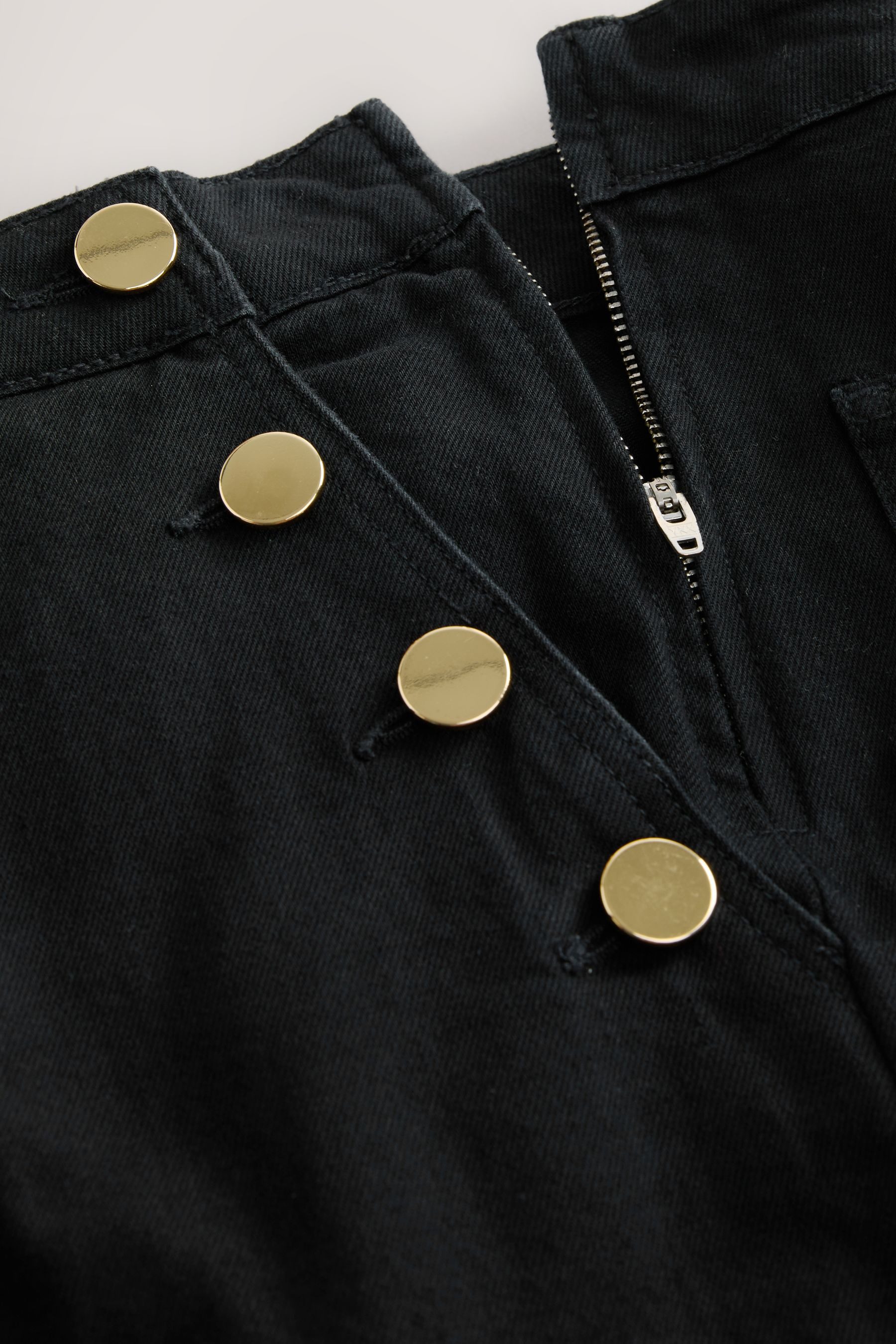 Next Weite Jeans Jeans mit weitem Bein und Goldknopf vorne (1-tlg) günstig online kaufen