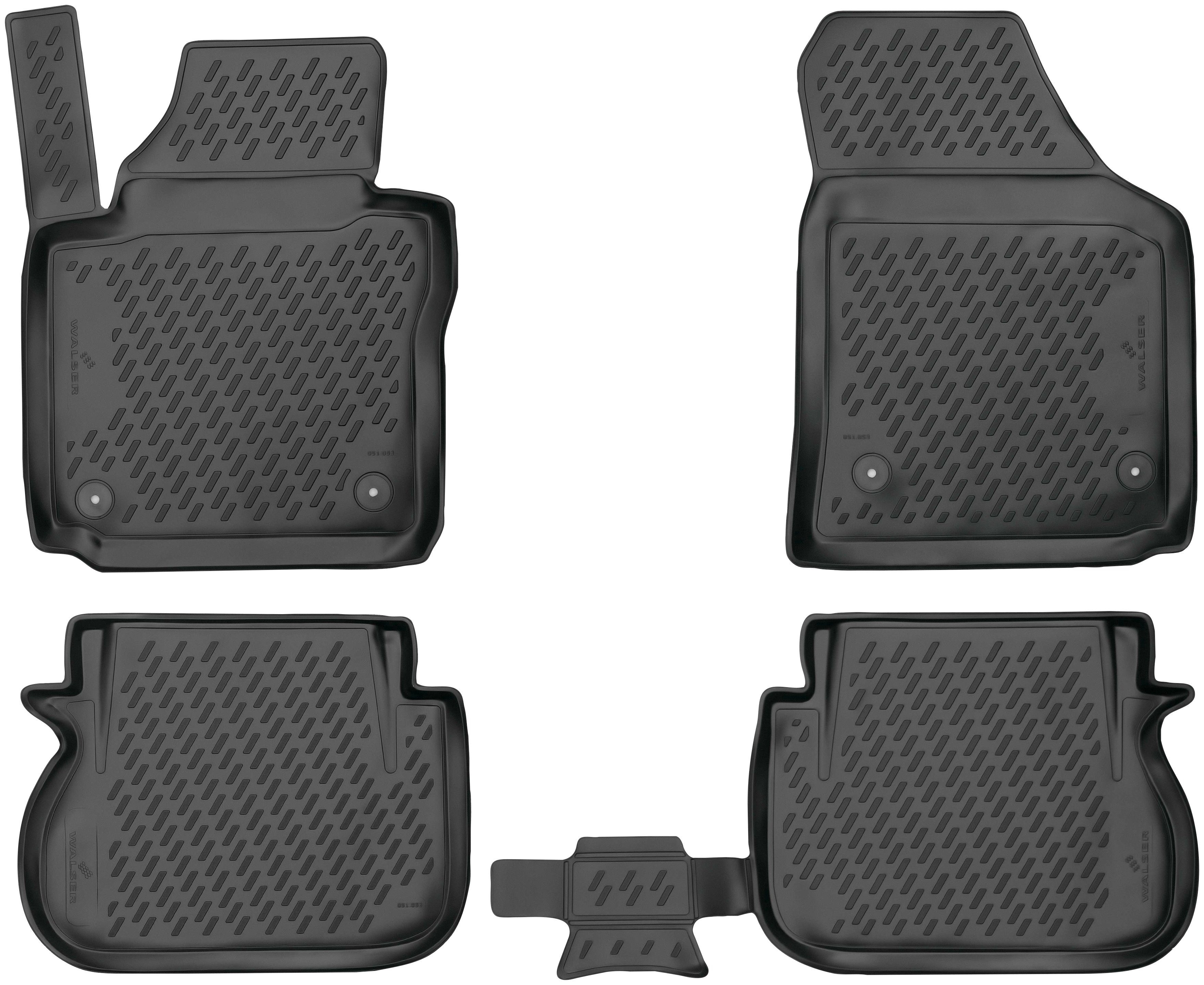 WALSER Passform-Fußmatten XTR (4 Caddy für St), Heute - VW Kombi, Caddy 2015 VW für