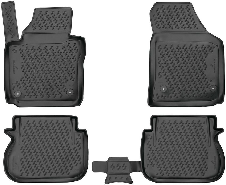 WALSER Passform-Fußmatten XTR (4 St), für VW Caddy Kombi, für VW Caddy 2015  - Heute