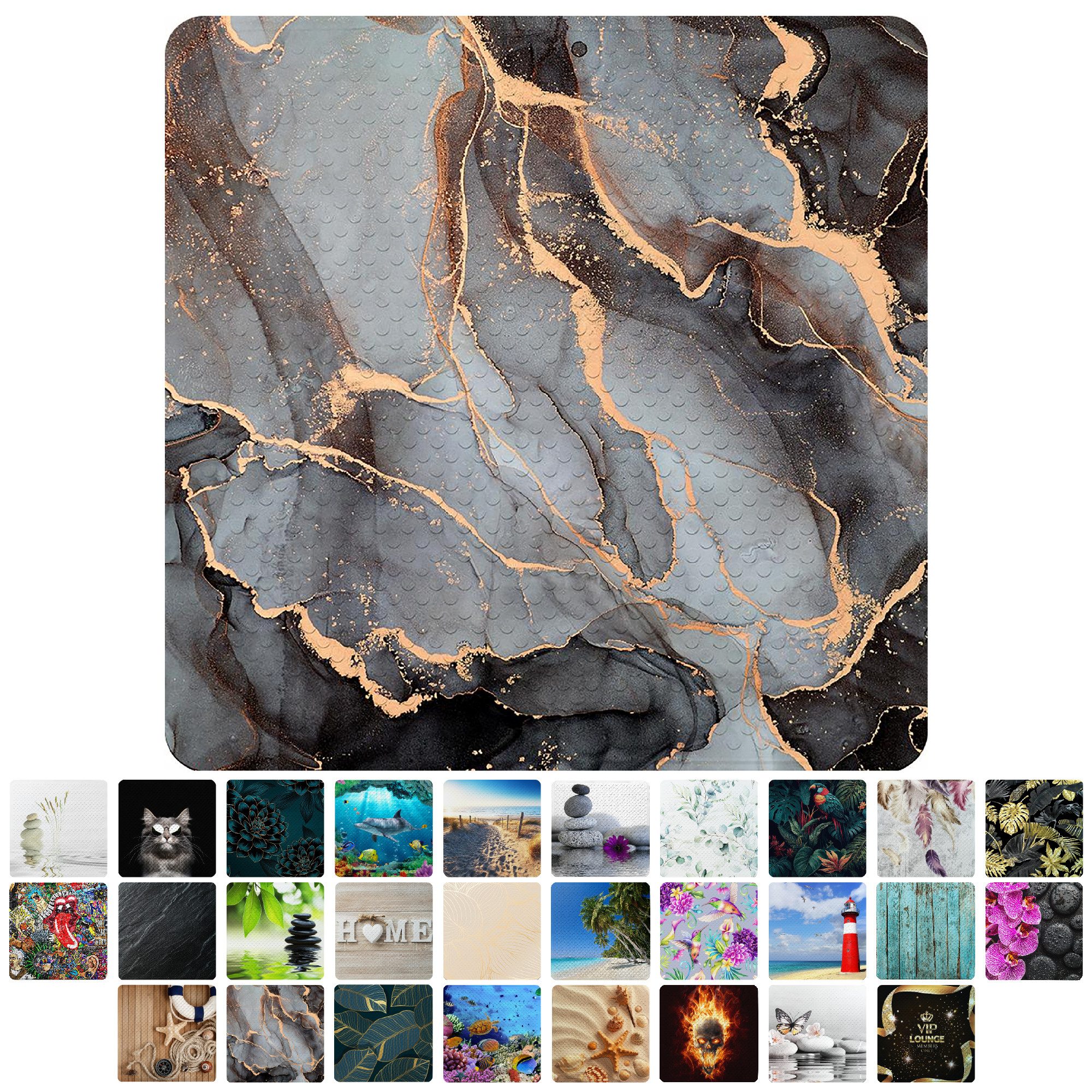 Sanilo Duschmatte mit Motiv, viele schöne Badematten zur Auswahl, rutschfeste & sichere Badematte, hochwertig, Kunststoff PVC, quadratisch, 230 extra starke Saugnäpfe, 53 x 53 cm, waschbar