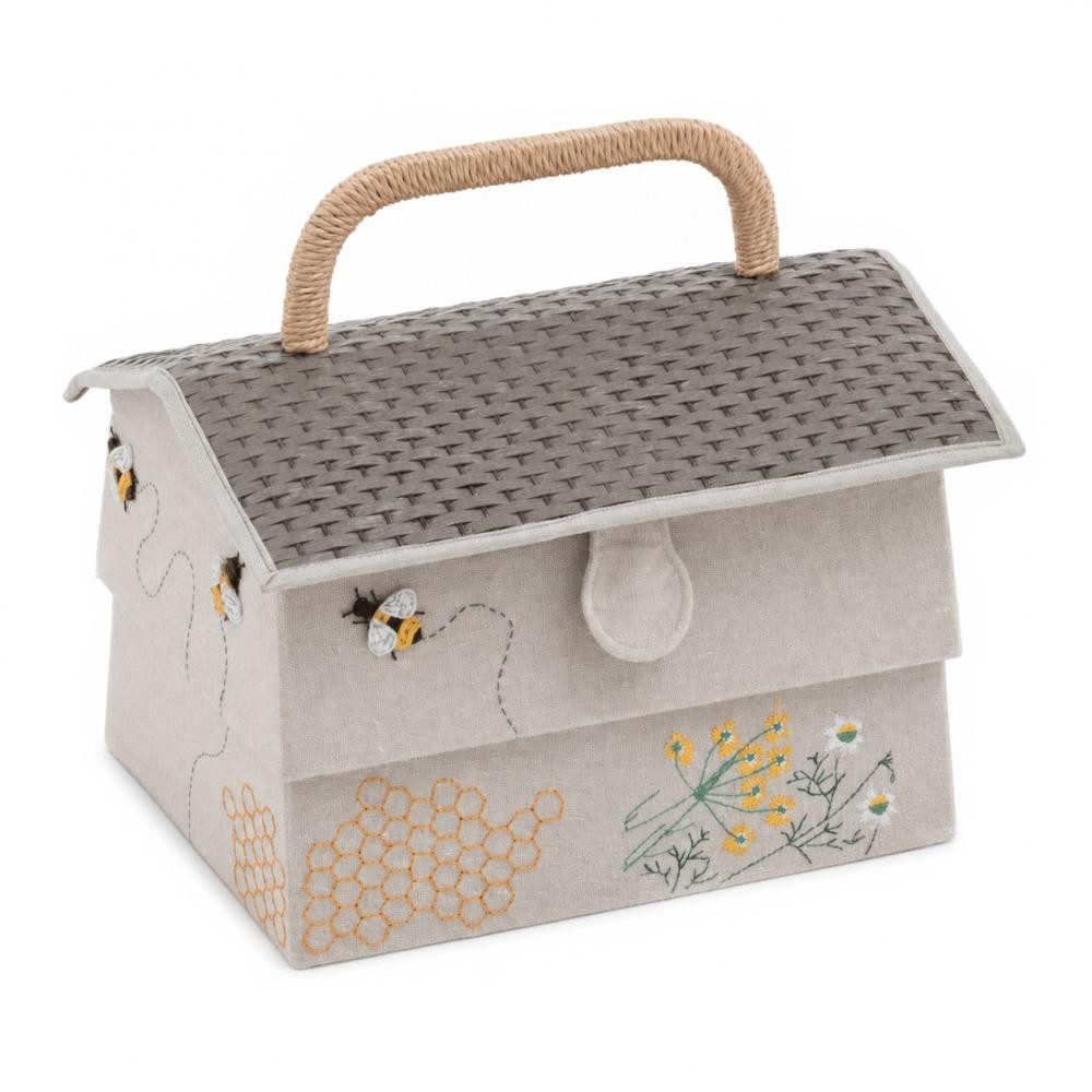 Hobby Gift Nähkästchen - Nähkasten Bienenstock Haus klein