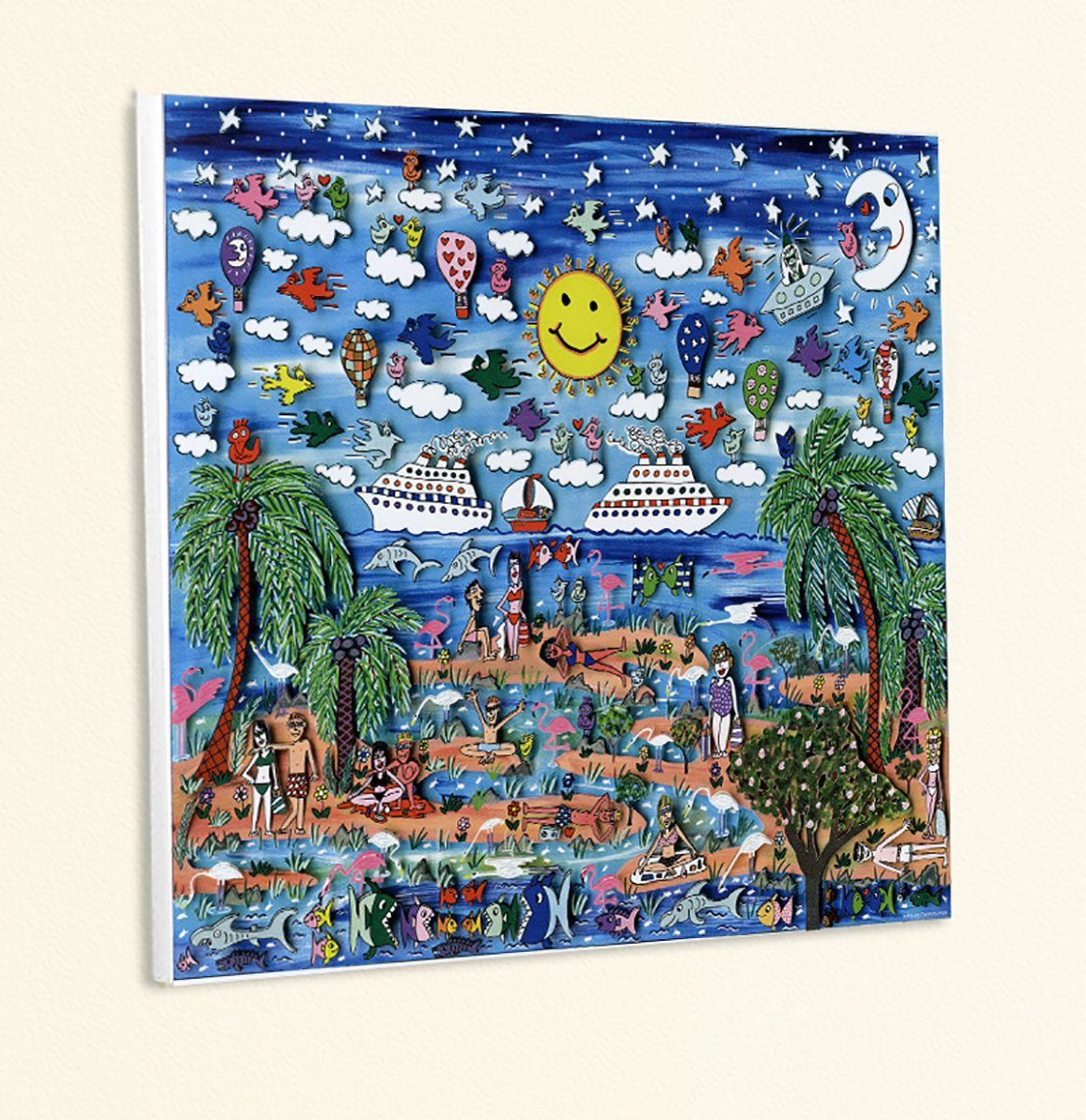 BillerAntik Kunstdruck Let's take a trip to the tropics Fische Baden Plakat Rizzi Platte 141, (1 St)