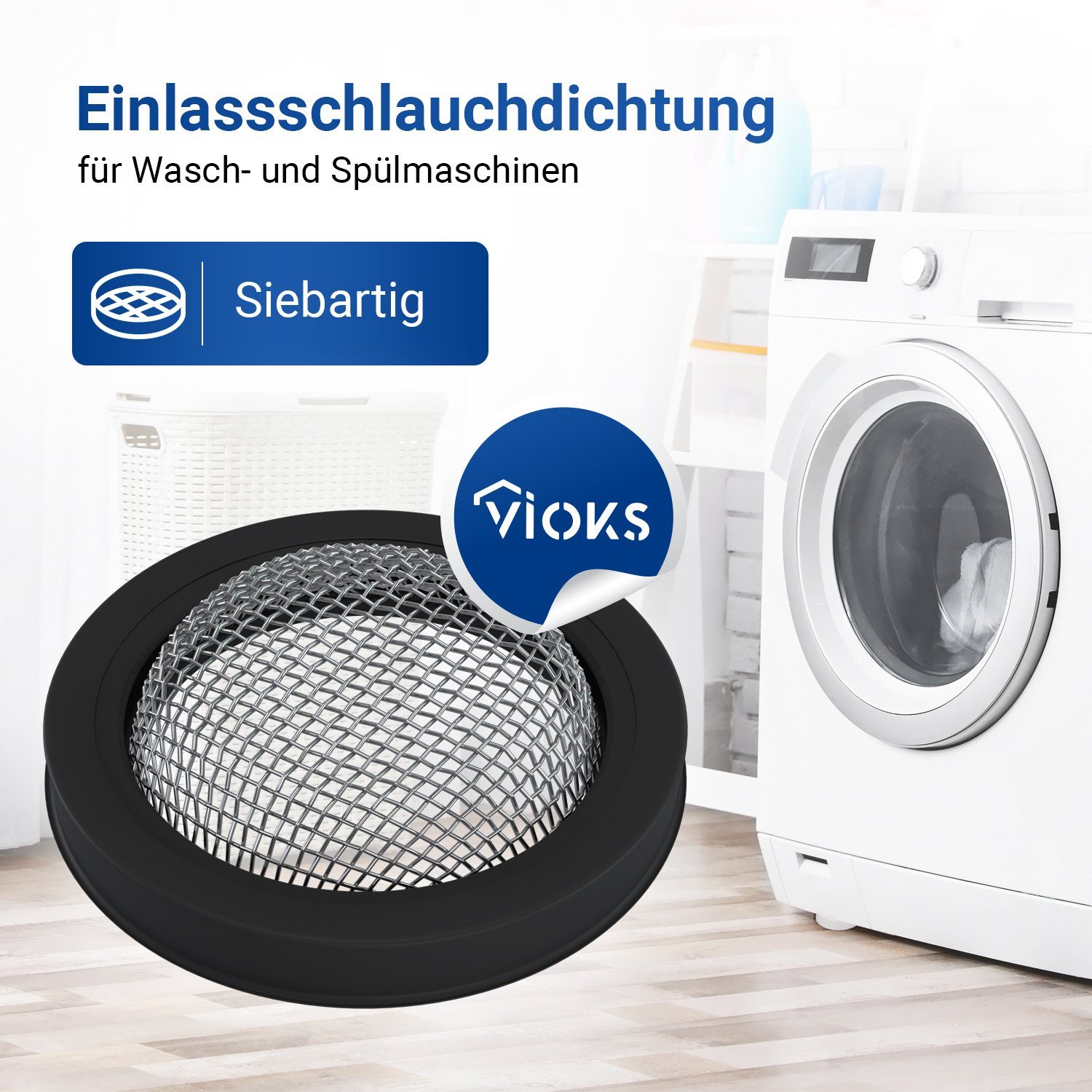 VIOKS Dichtungsring Dichtung Siebdichtung 15x26mmØ