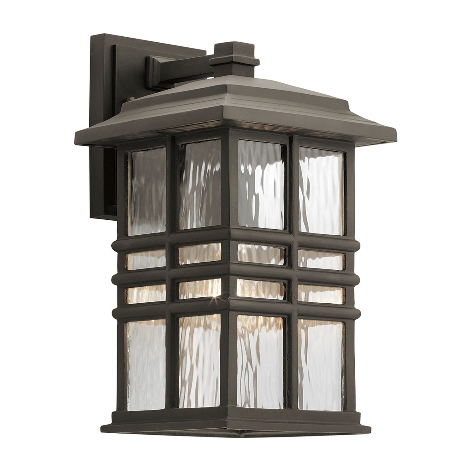 Außenlampe Außenwandleuchte Leuchtmittel, Glas LILARA, IP44 Haus Außen-Wandleuchte Licht-Erlebnisse Rustikal ohne Hof E27 Wand