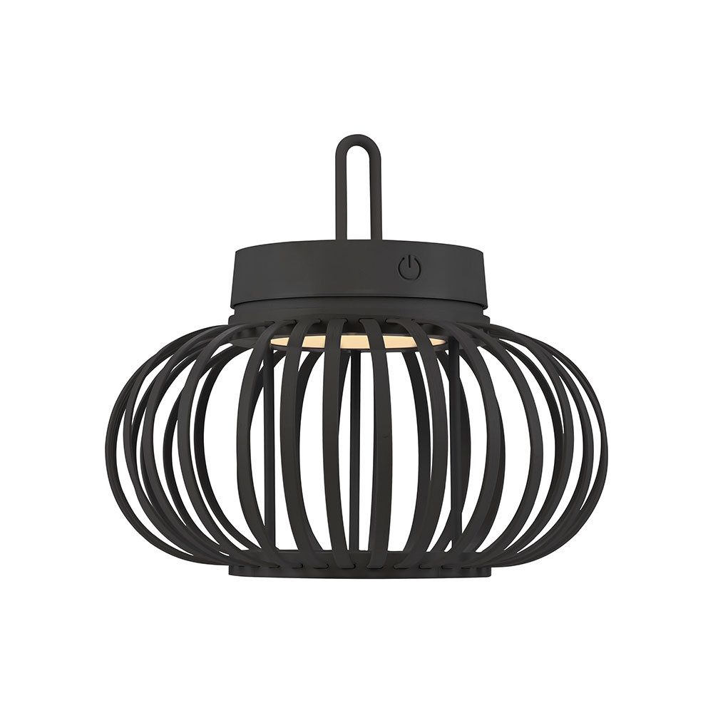 JUST LIGHT LED Außen-Tischleuchte, LED-Leuchtmittel fest verbaut, Warmweiß, Tischleuchte Pendellampe Innen Außen LED Touchdimmer Akku D 25 cm