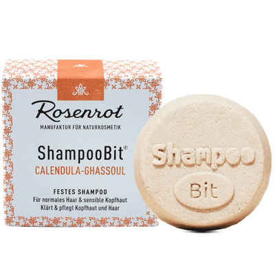 Rosenrot Festes Haarshampoo Festes Shampoo Calendula-Ghassoul, 60 g