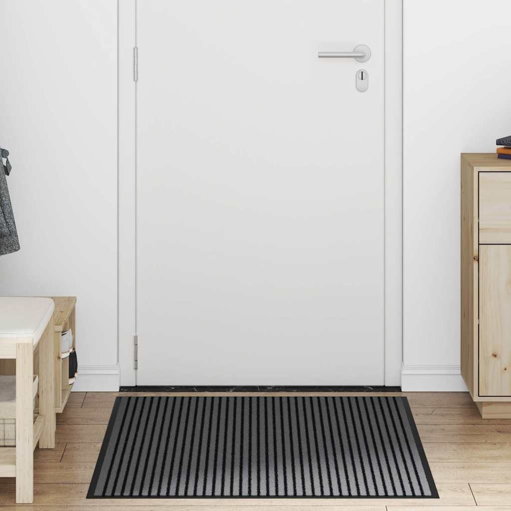 vidaXL Fußmatte Fußmatte Streifen Schwarz und günstig online kaufen