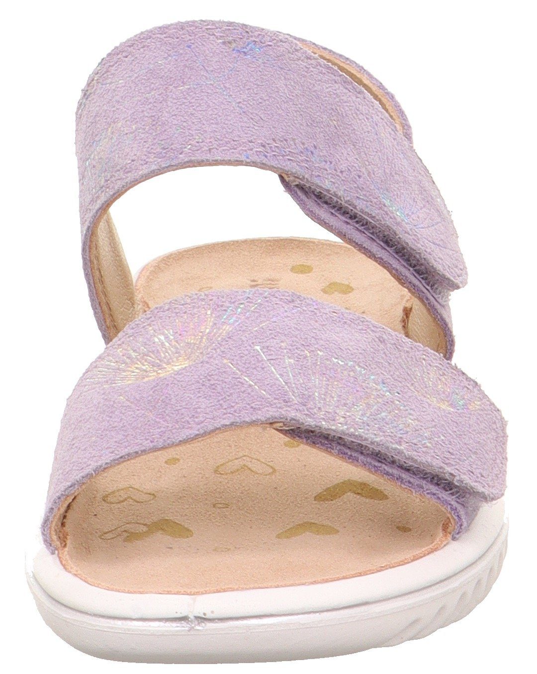 Fersenriemchen Mittel Superfit elastischem Sandale SPARKLE lila-metallic mit WMS: