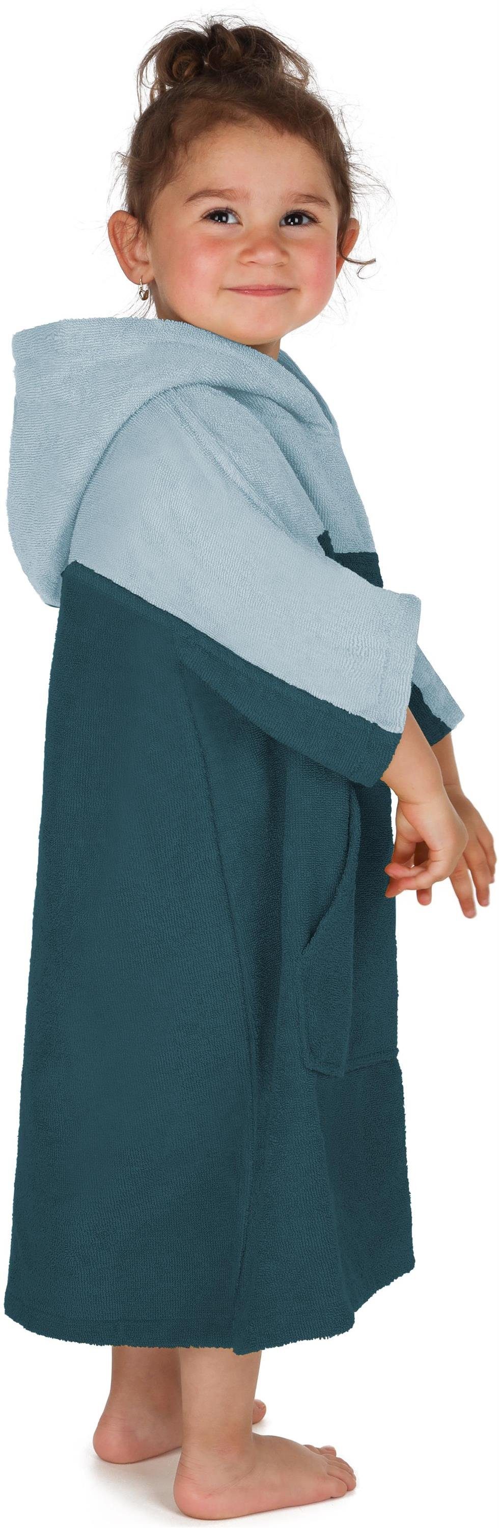 normani Badeponcho Kinder Badeponcho 2-5 Jahre Puwai, Bio-Baumwolle, Kapuze, Schlupf, Badeponcho aus 100 % Bio-Baumwolle