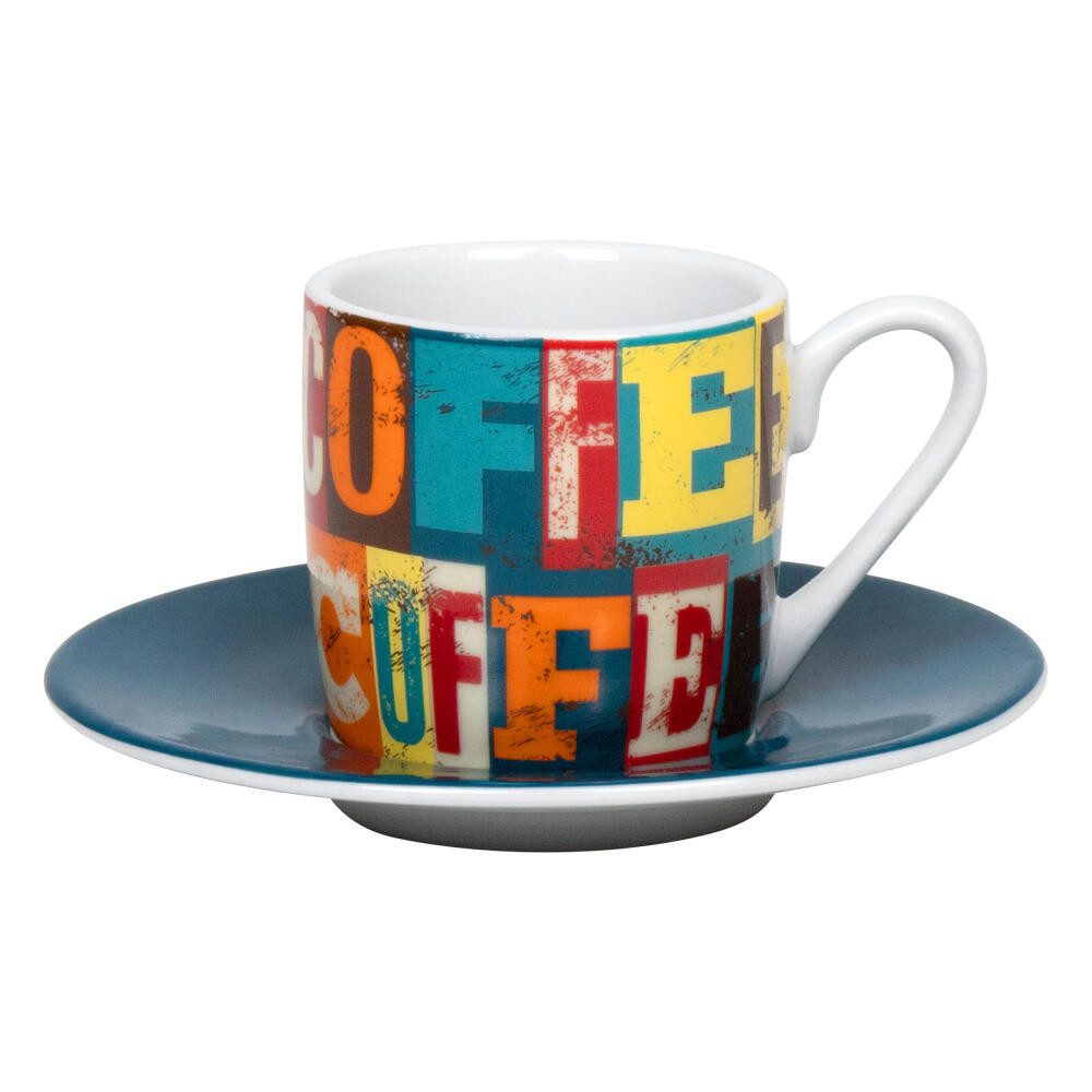 Könitz Espressotasse Coffee Squares, 85 ml, Porzellan