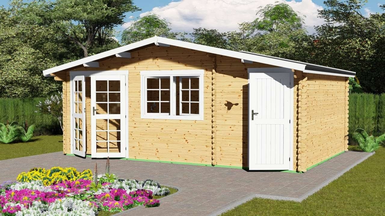 Finn Art Blockhaus Gartenhaus Norwegen 62 Holzhaus Blockbohlenhaus, BxT: 600x500 cm