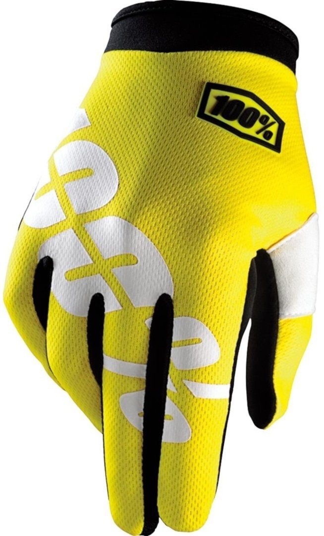 Handschuhe 100% Yellow/White Motocross Fahrradhandschuhe iTrack