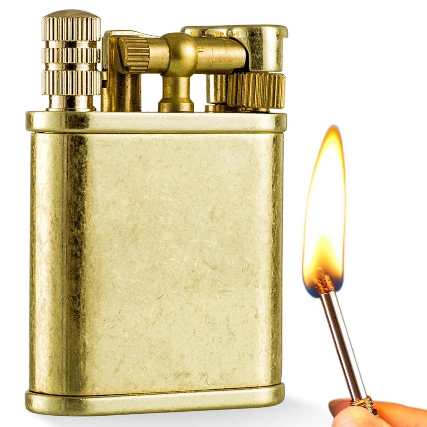 LuxusKollektion Feuerzeuge Benzinfeuerzeug Vintage Gold Metall