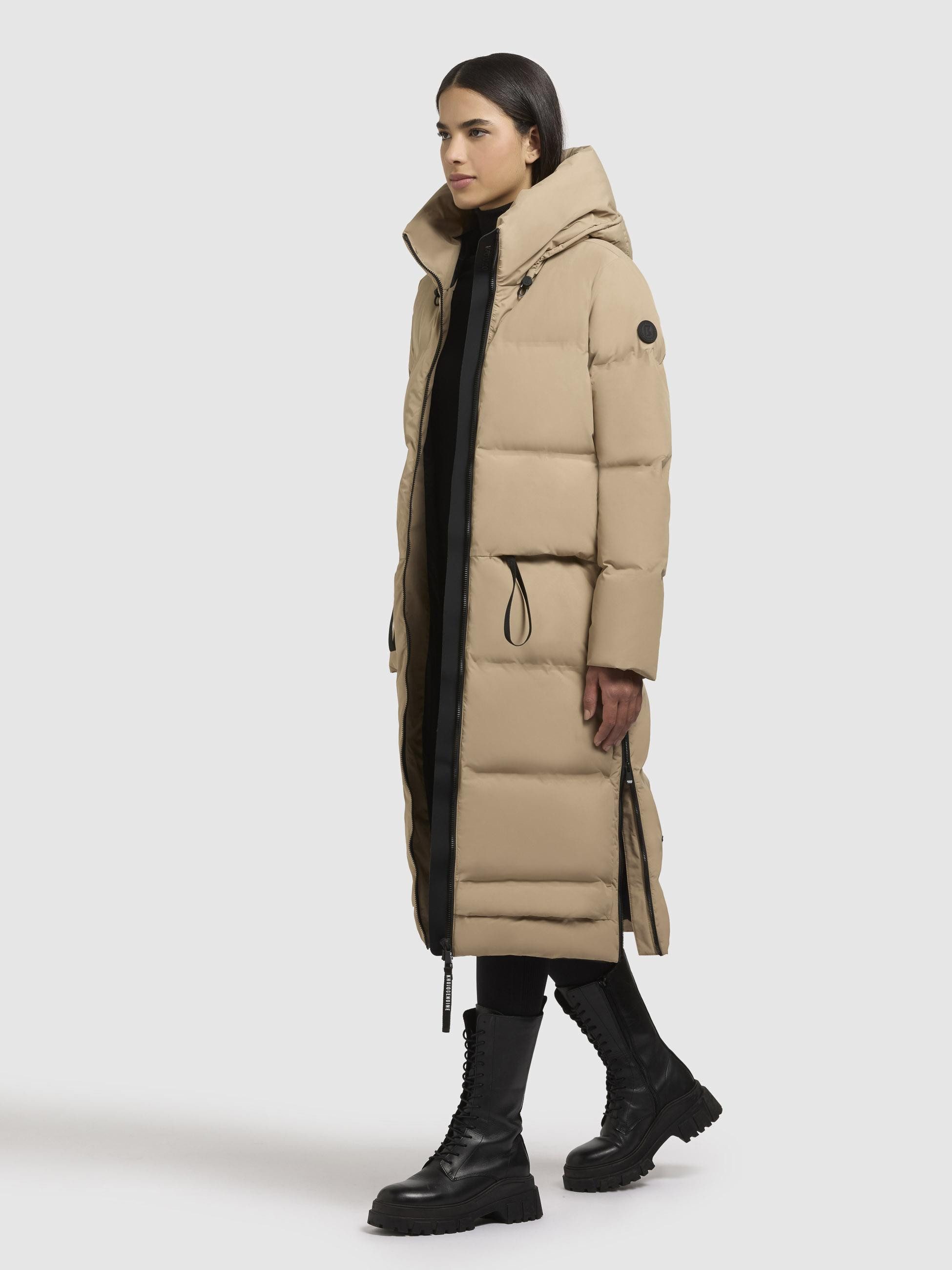 khujo Steppmantel Aroma-YM Gesteppter Damen Wintermantel mit hohen Gehschlitzen