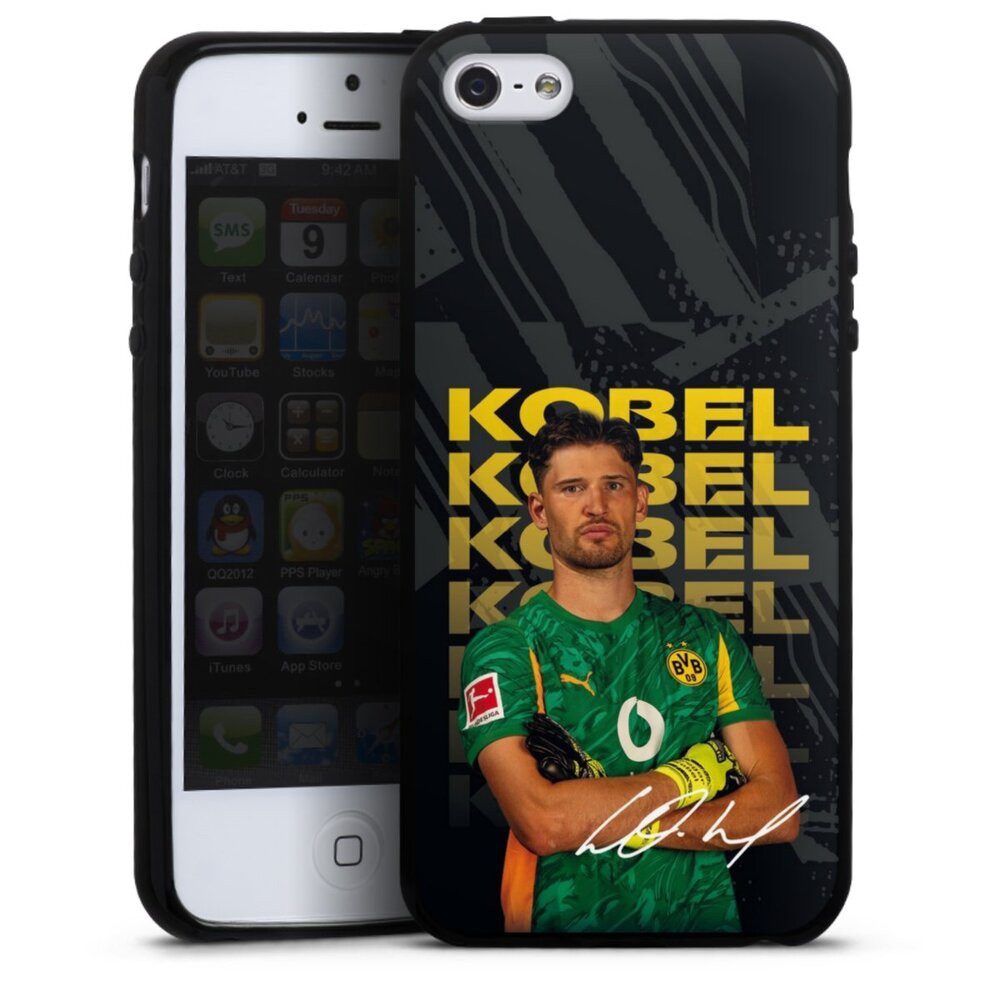 DeinDesign Handyhülle Borussia Dortmund Gregor Kobel BVB Gregor Kobel 25/26, Apple iPhone 5 Silikon Hülle Bumper Case Handy Schutzhülle