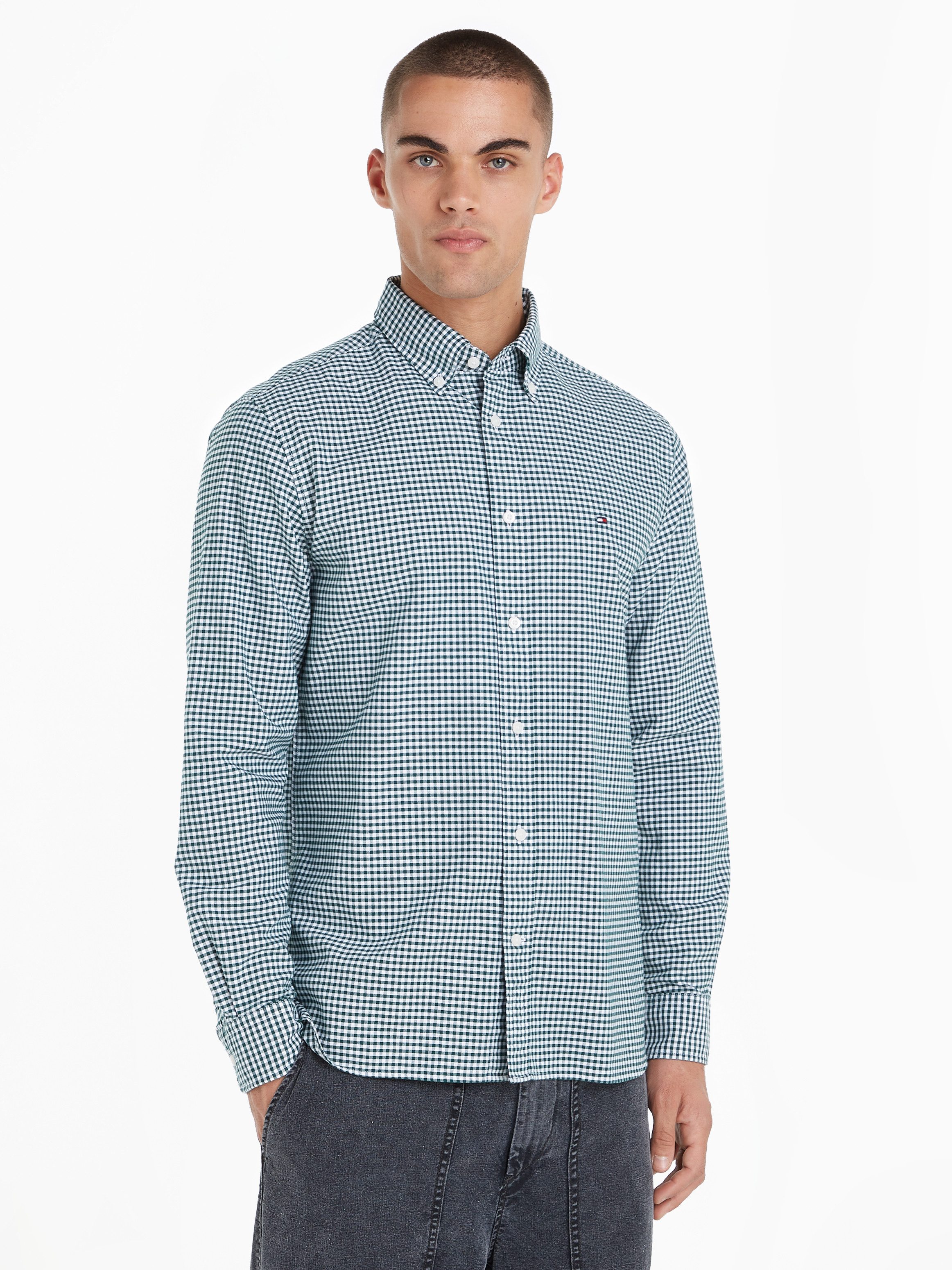 Tommy Hilfiger Langarmhemd HERITAGE OXFORD GINGHAM günstig online kaufen