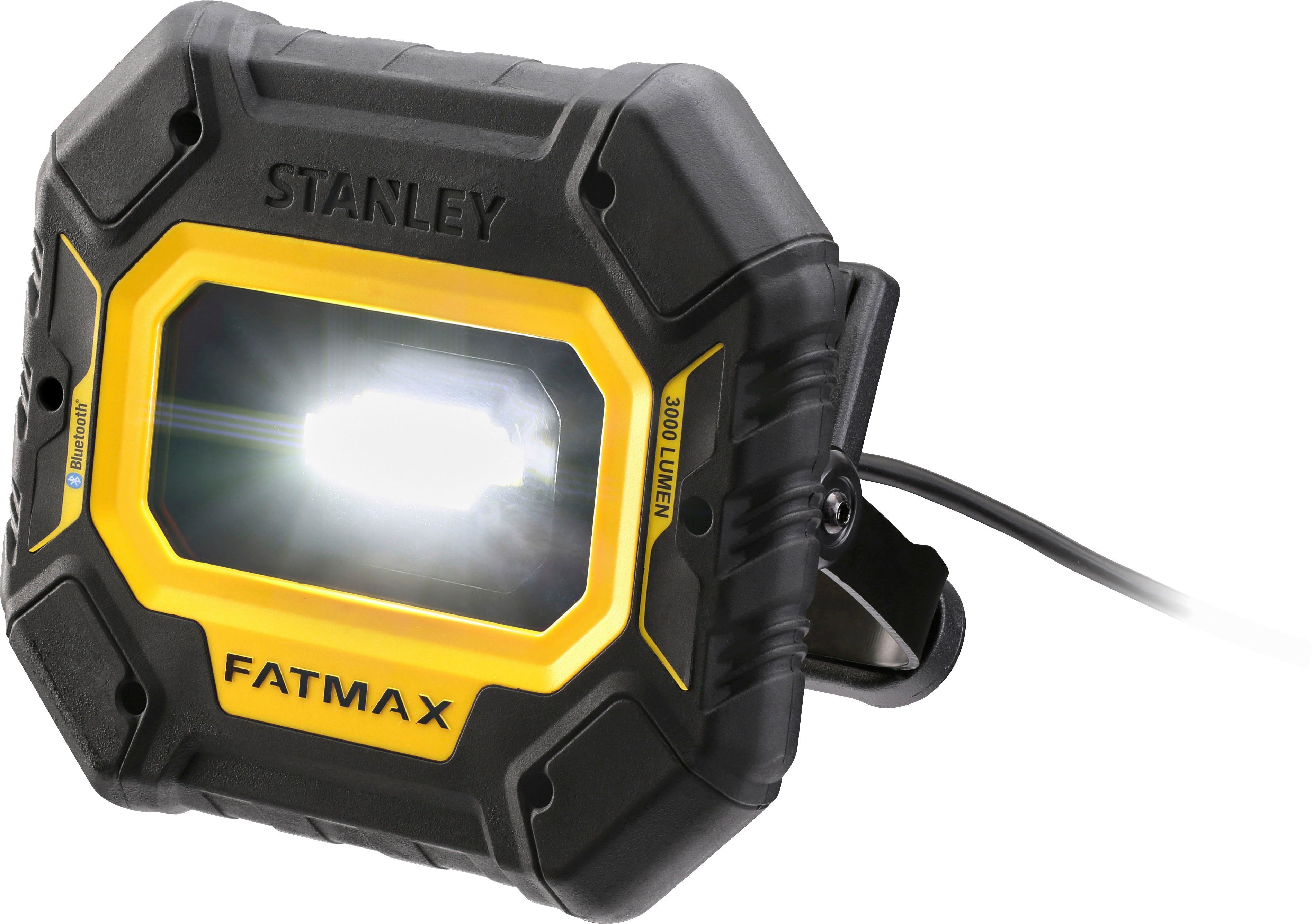 STANLEY LED Arbeitsleuchte LED Strahler Bluetooth, Steuerung per Bluetooth,  Helligkeitsstufen 1500lm + 3000lm
