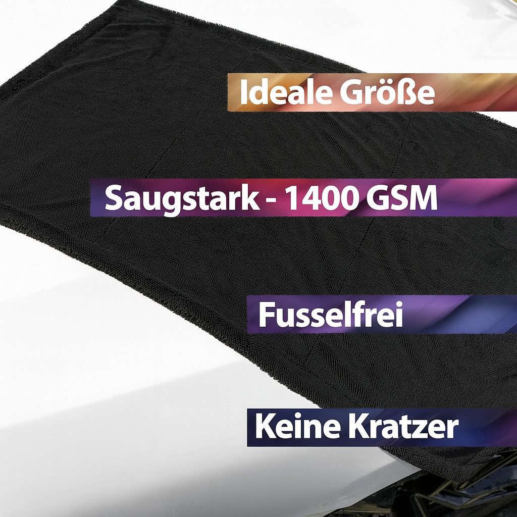 Kemes Mikrofasertücher Auto XXL Ultra saugstark mit 1400 GSM Trockentuch Mikrofasertuch (50x80 cm, 1-tlg., Extrem Saugstark 5-Fache) – Bild 3 von 5