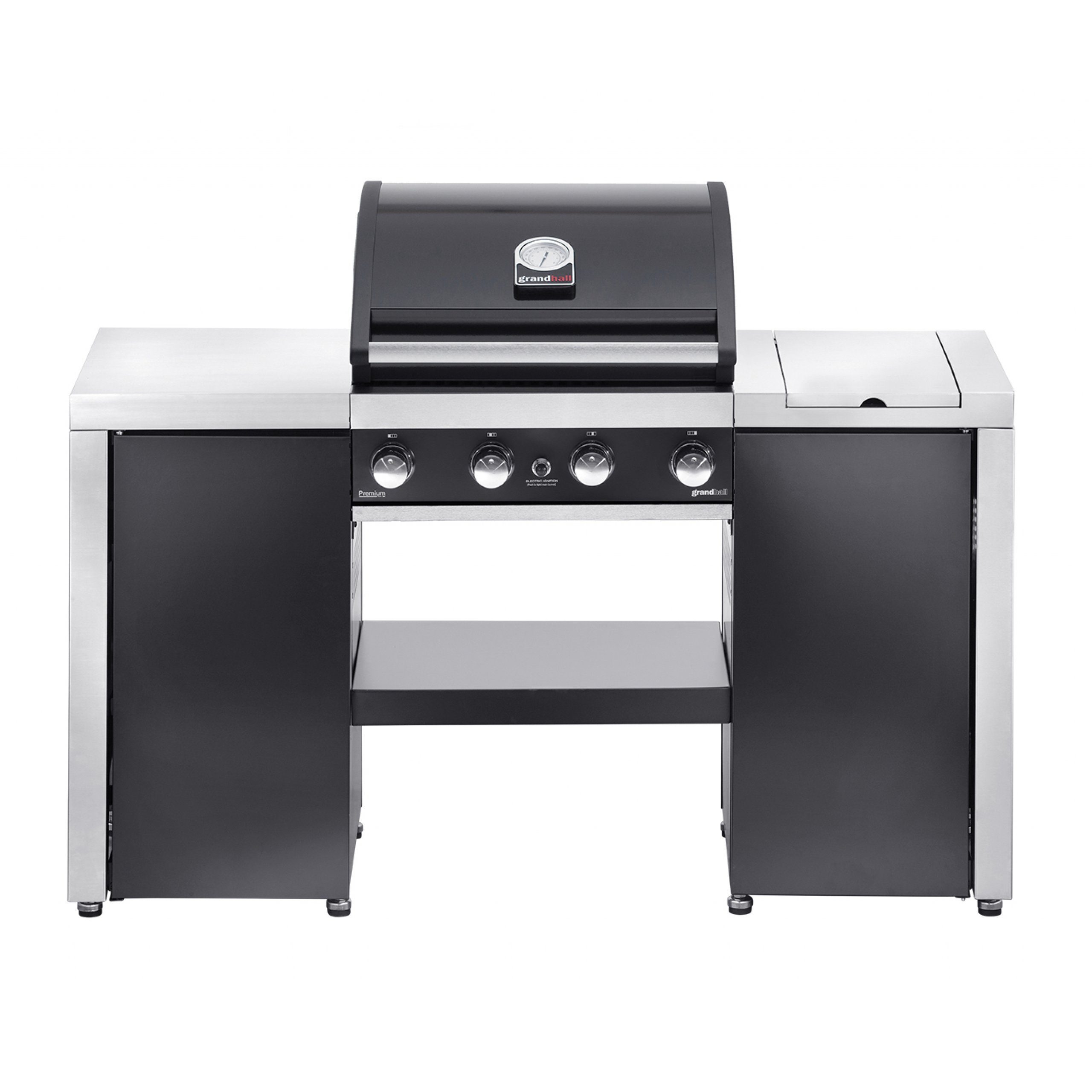 GrandHall Gasgrill Grandhall Gasgrill Premium G4 Island Grillinsel 4 Brenner, 1