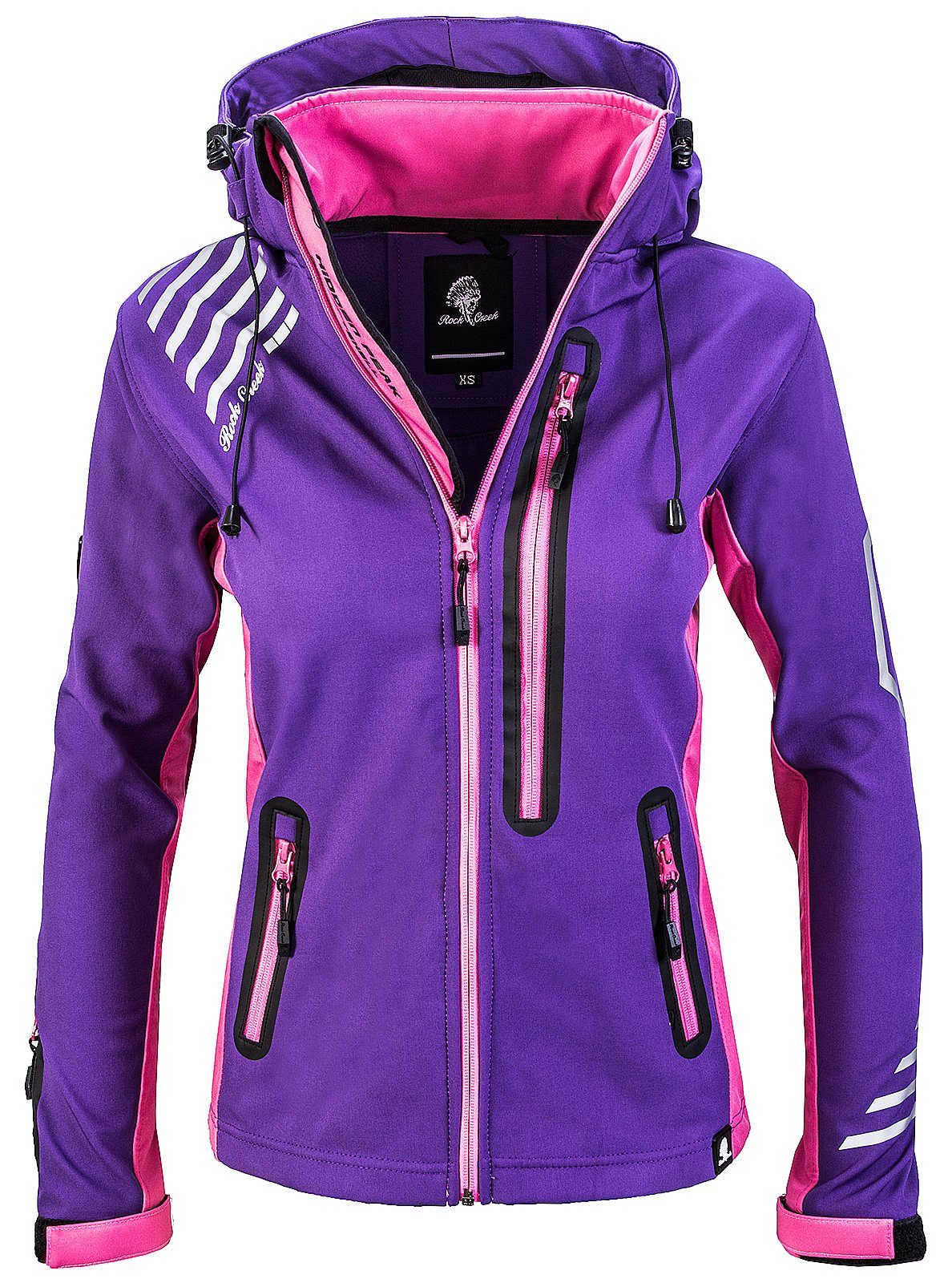 Rock Damen D-402 Wanderjacke Creek Softshelljacke Violett Softshelljacke