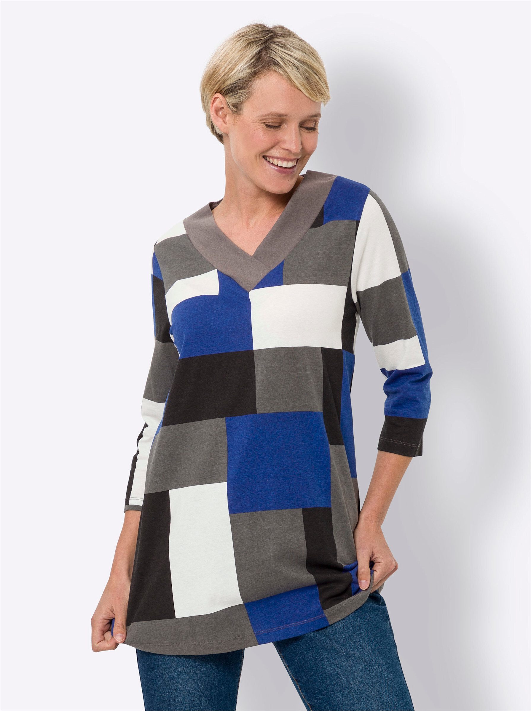 Sieh an! T-Shirt Longshirt . günstig online kaufen