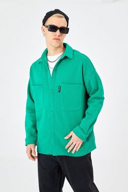 COFI Casuals Hemdjacke aus Baumwolle in Oversize Fit Übergangsjacke