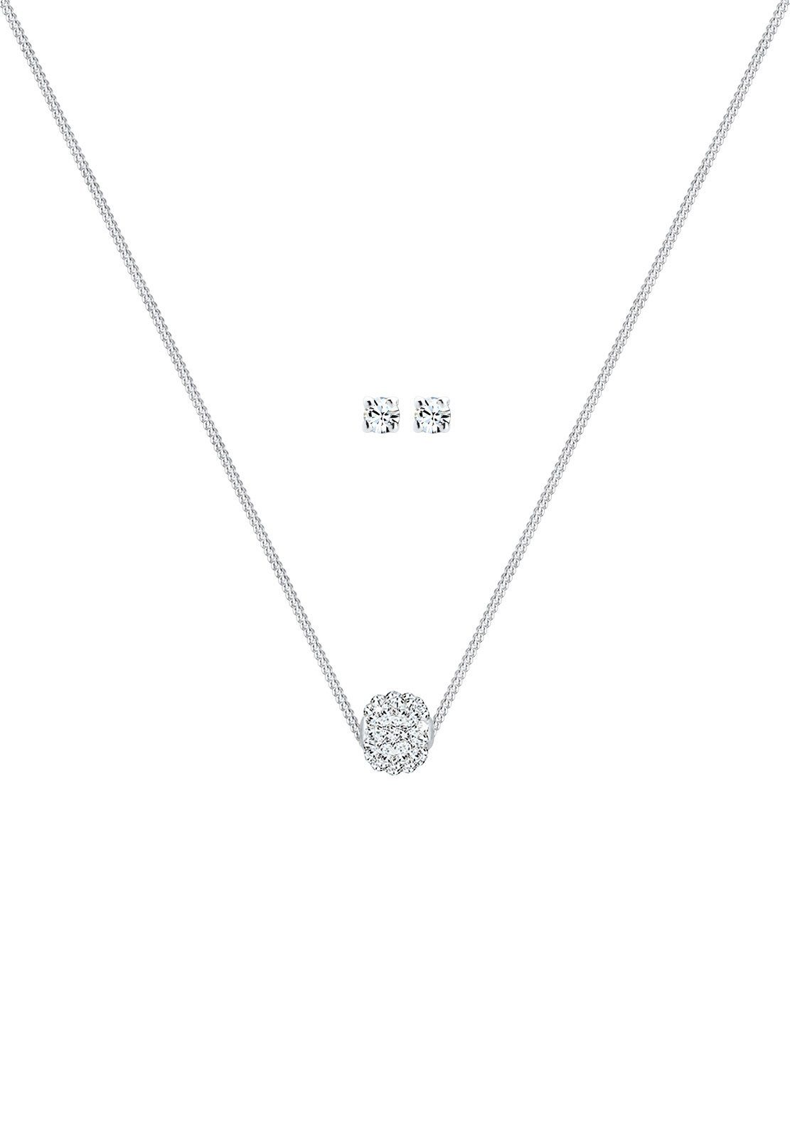 Elli Schmuckset Weiß 925 Sterling Silber, mit Kristallen von Swarovski® günstig online kaufen