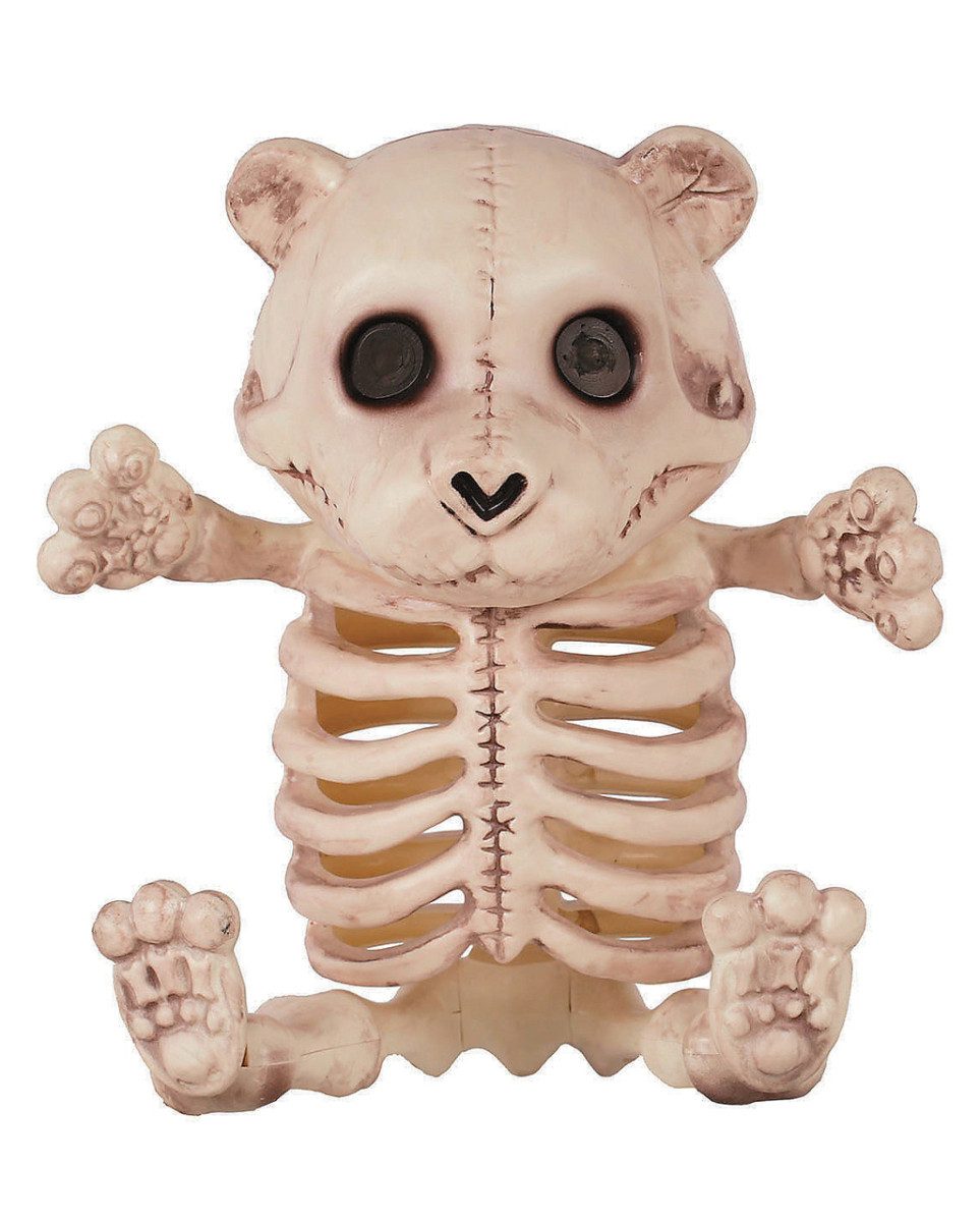 Horror-Shop Dekofigur Sitzender Skelett Bär als Dekoration 36 cm
