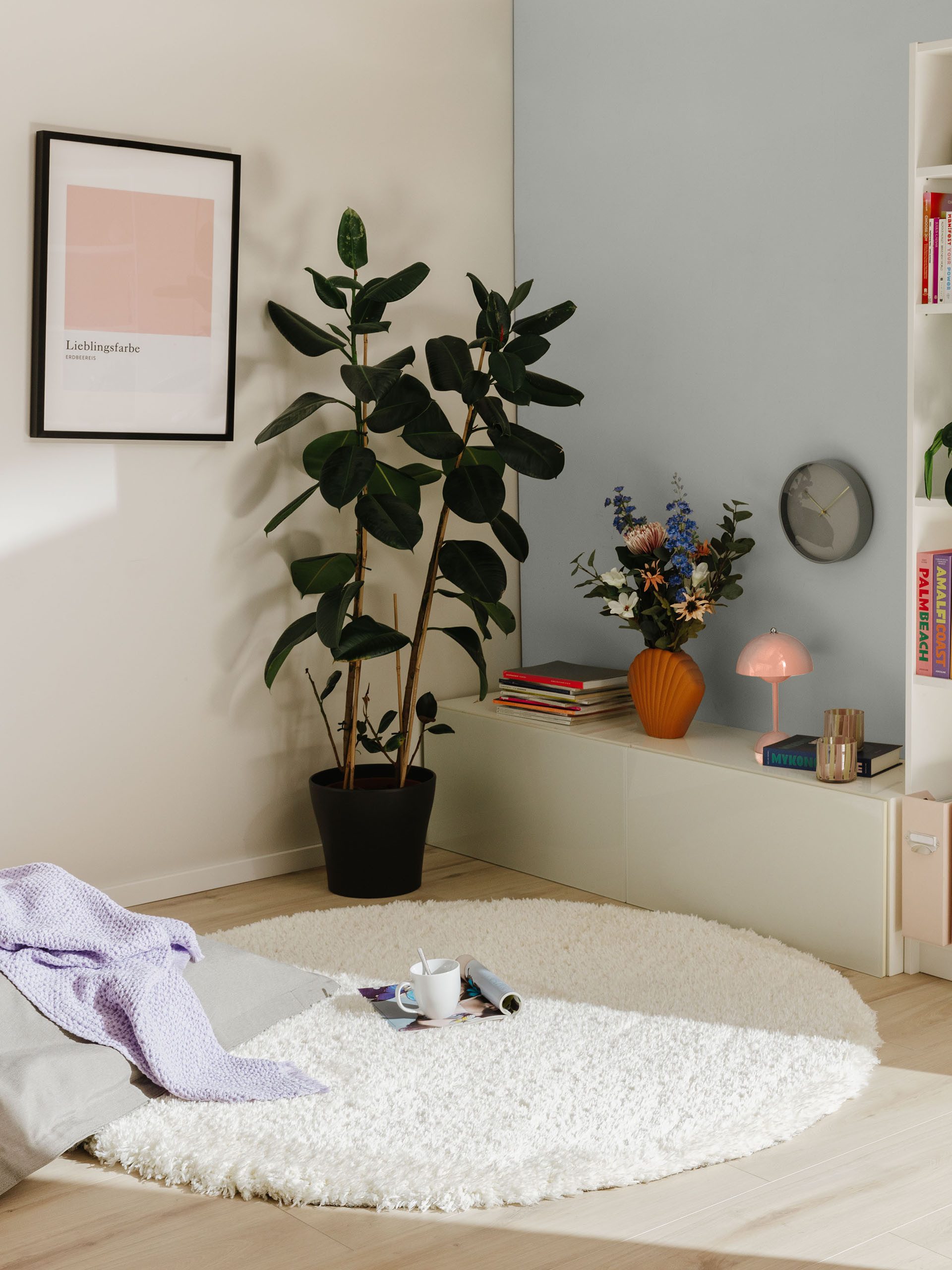 benuta Hochflor-Teppich Ava, rund, Höhe: 41 günstig online kaufen